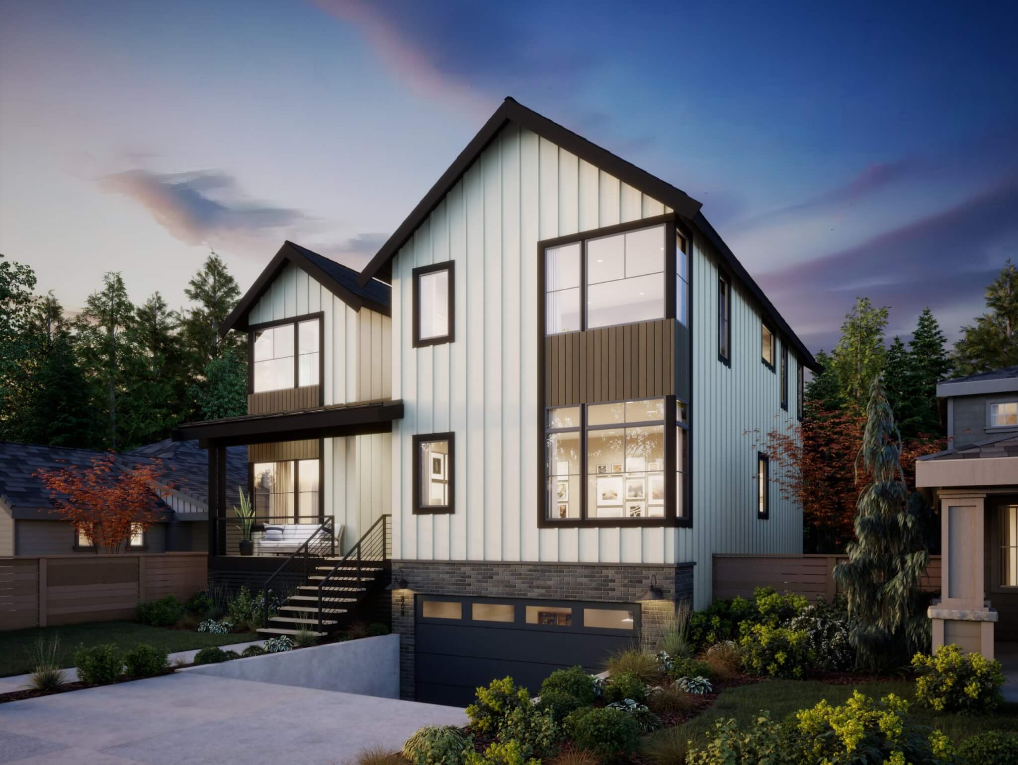 Thomas James Homes Pacific Northwest Alki floorplan with a Farmhouse exterior style