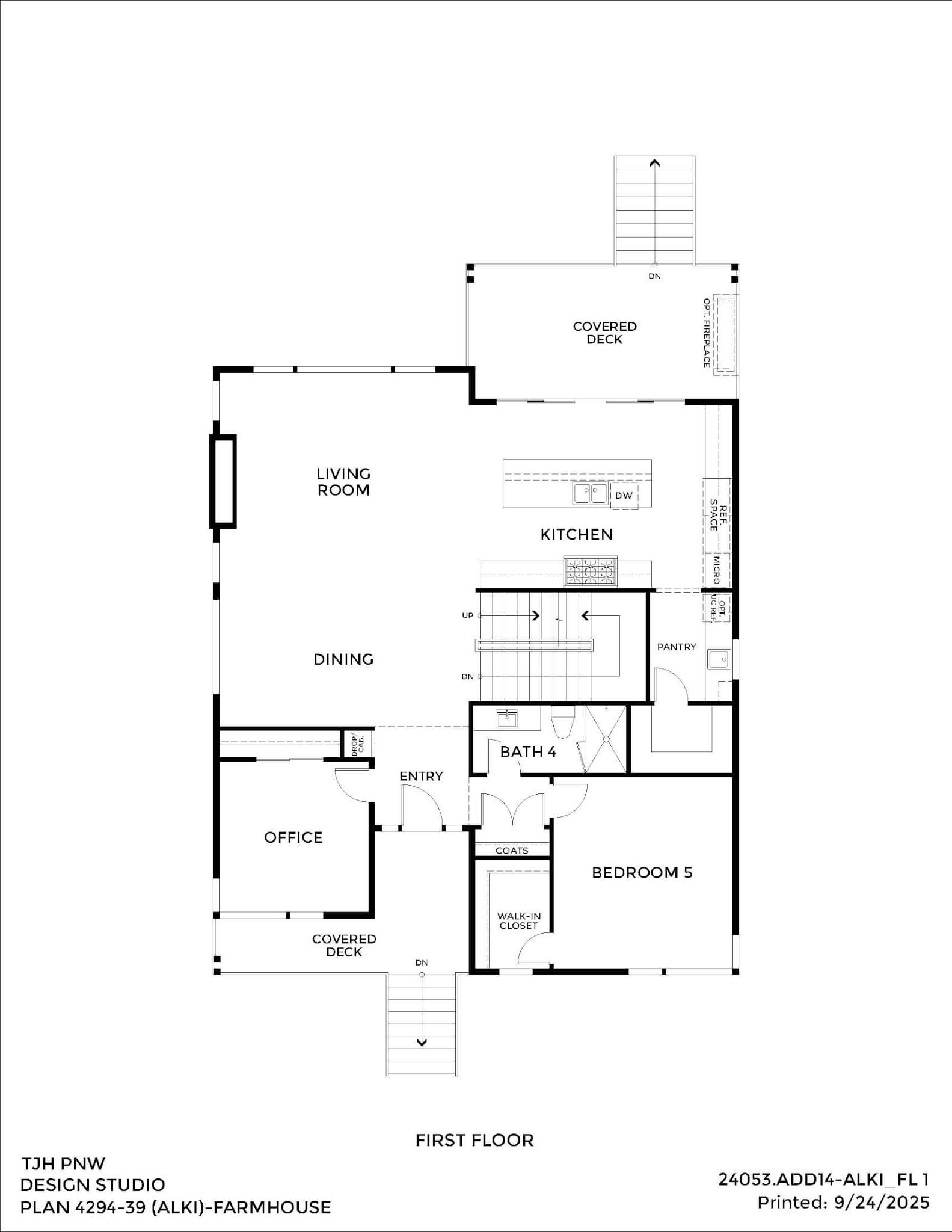 Thomas James Homes Pacific Northwest Alki floorplan