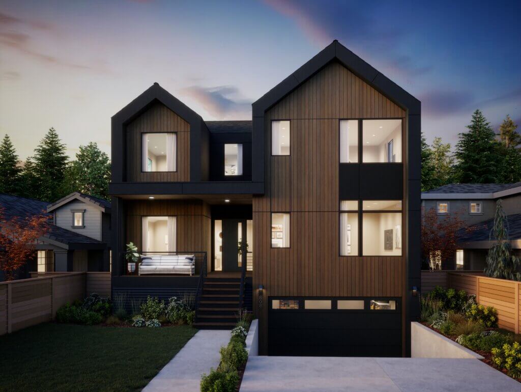 Thomas James Homes Pacific Northwest Alki floorplan with a Scandinavian exterior style