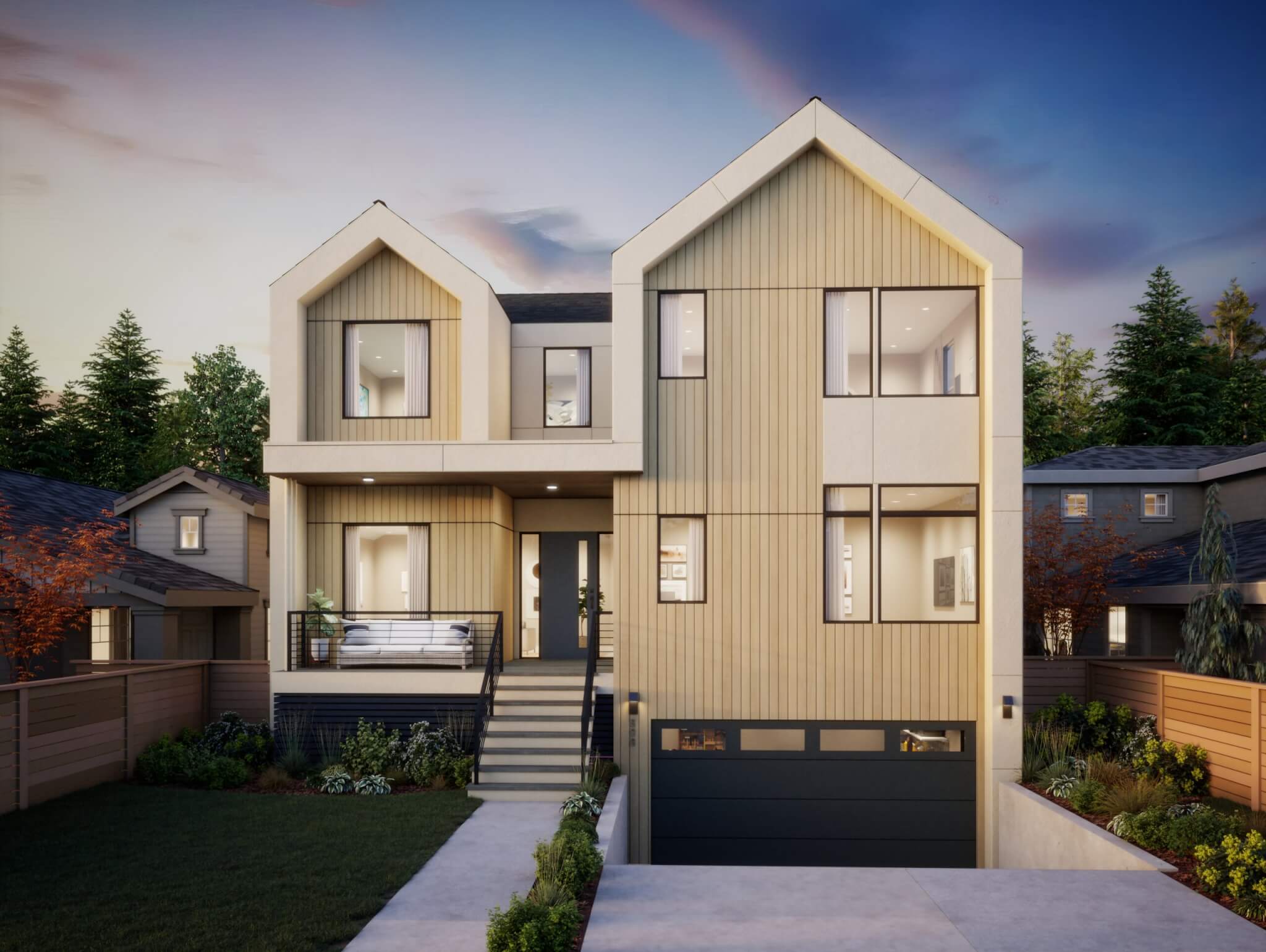 Thomas James Homes Pacific Northwest Alki floorplan with a Scandinavian exterior style