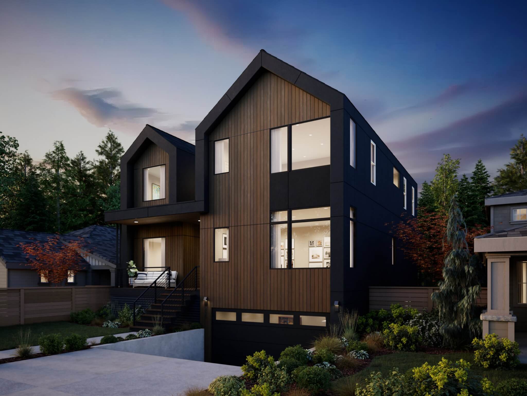 Thomas James Homes Pacific Northwest Alki floorplan with a Scandinavian exterior style