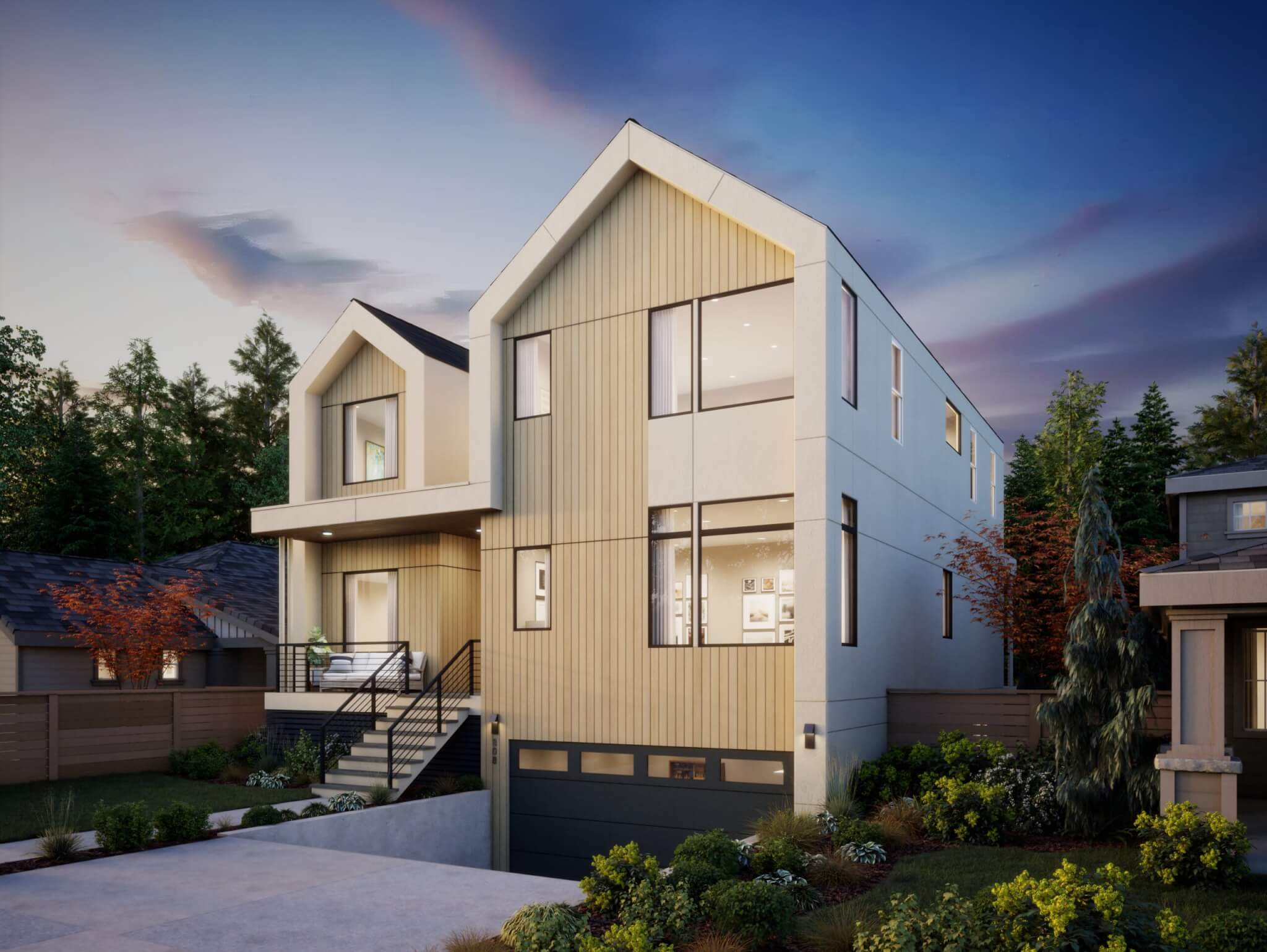 Thomas James Homes Pacific Northwest Alki floorplan with a Scandinavian exterior style