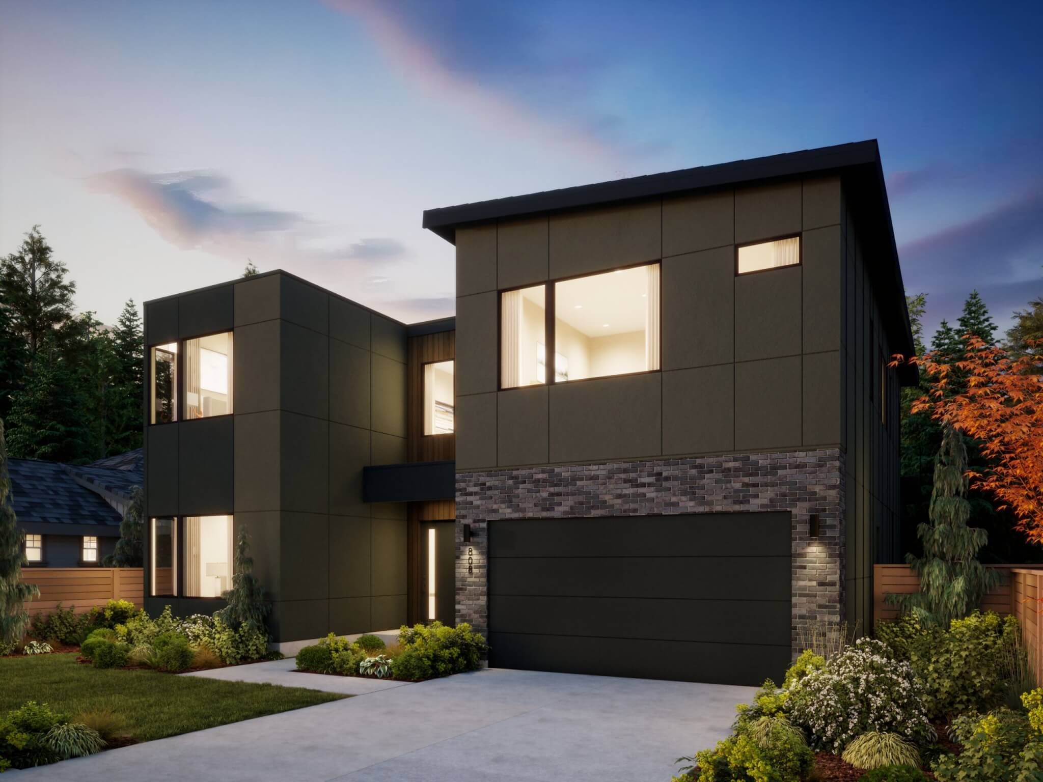 Thomas James Homes Pacific Northwest Bainbridge floorplan with a Contemporary exterior style