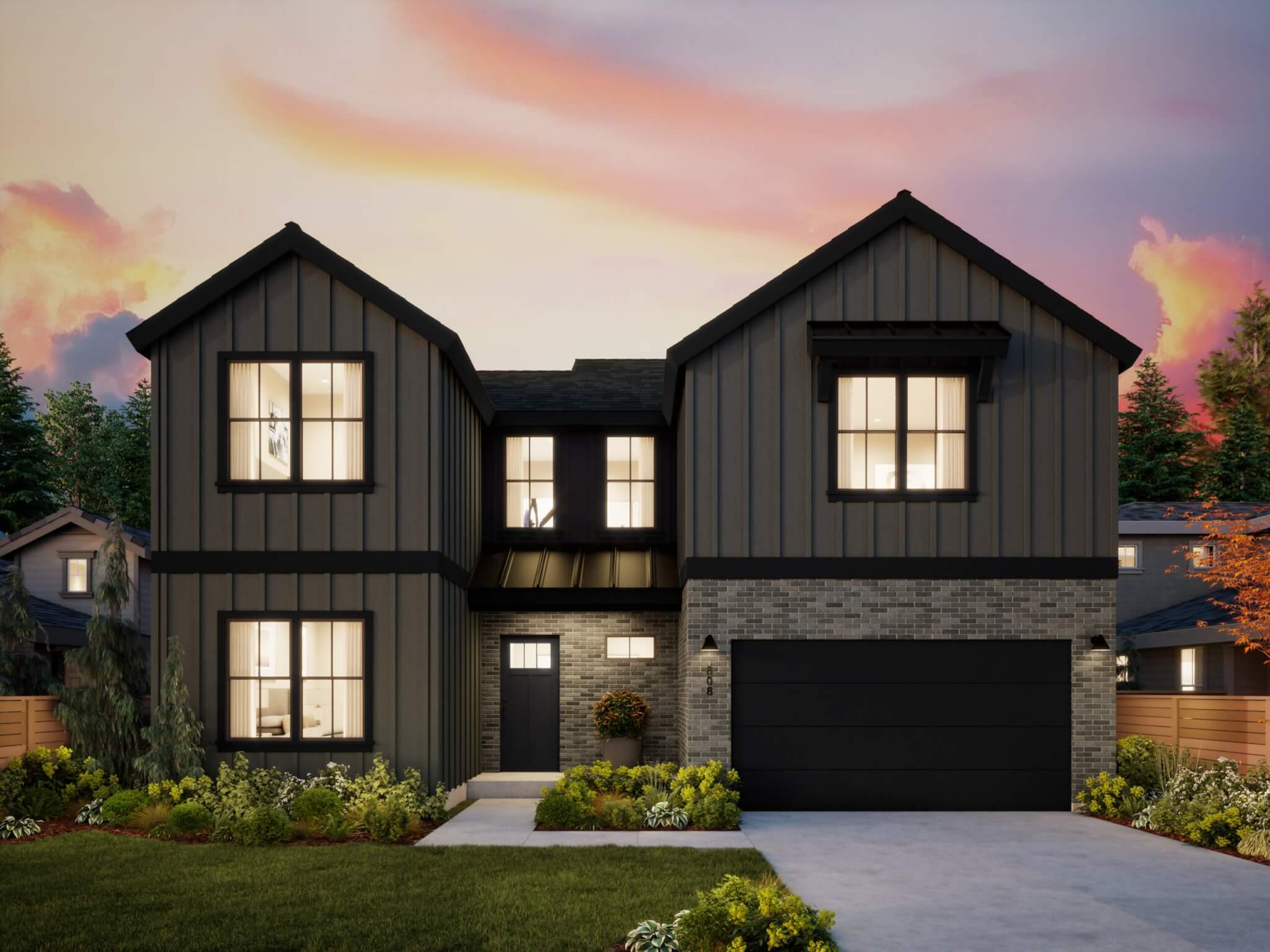 Thomas James Homes Pacific Northwest Bainbridge floorplan with a Farmhouse exterior style