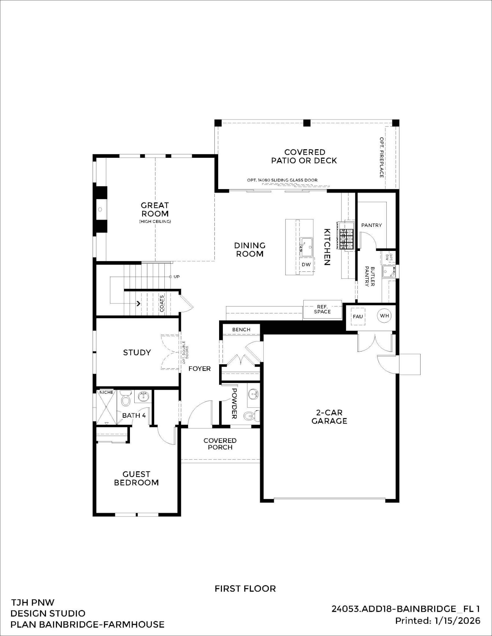 Thomas James Homes Pacific Northwest Bainbridge floorplan