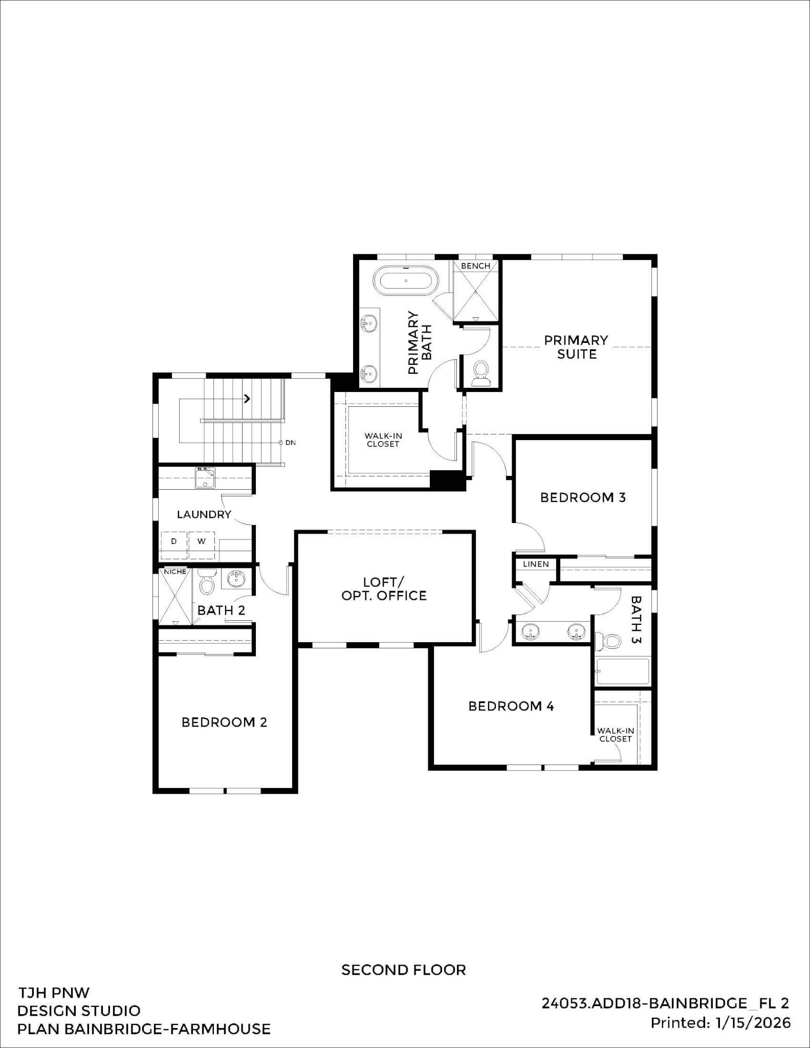 Thomas James Homes Pacific Northwest Bainbridge floorplan
