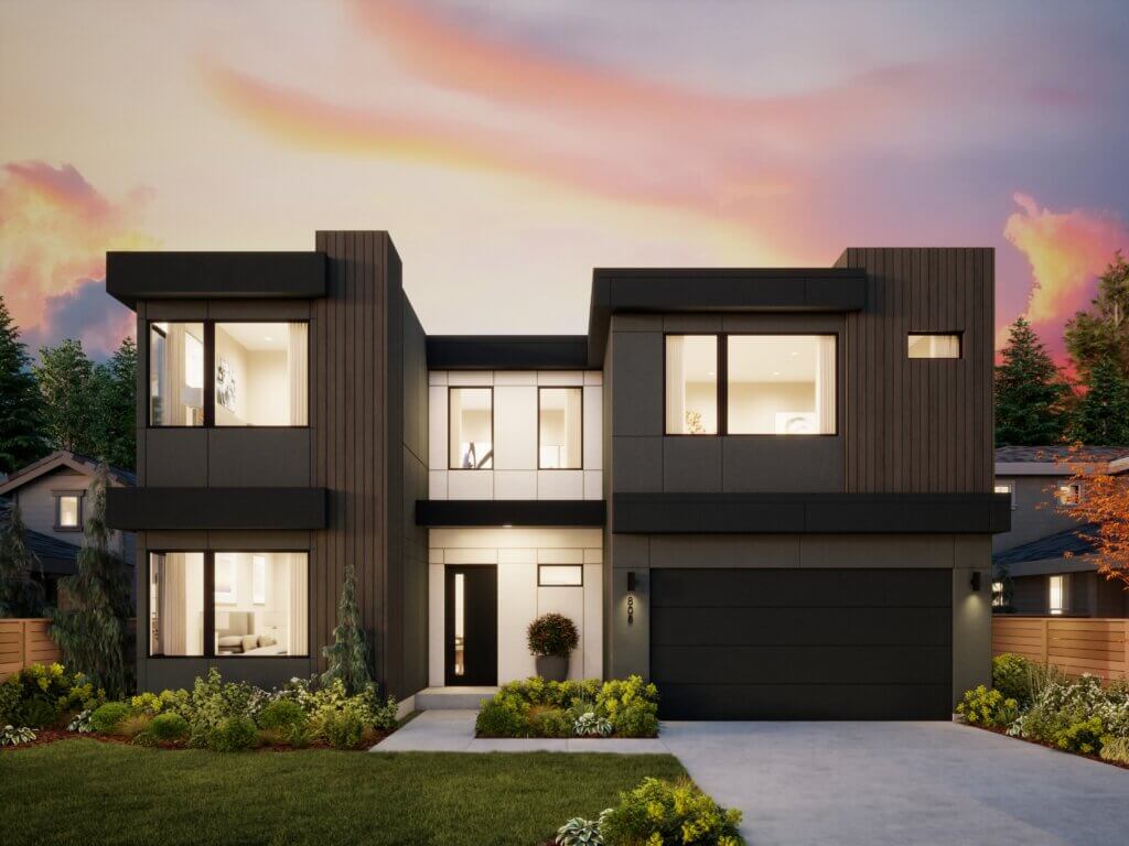 Thomas James Homes Pacific Northwest Bainbridge floorplan with a Modern exterior style