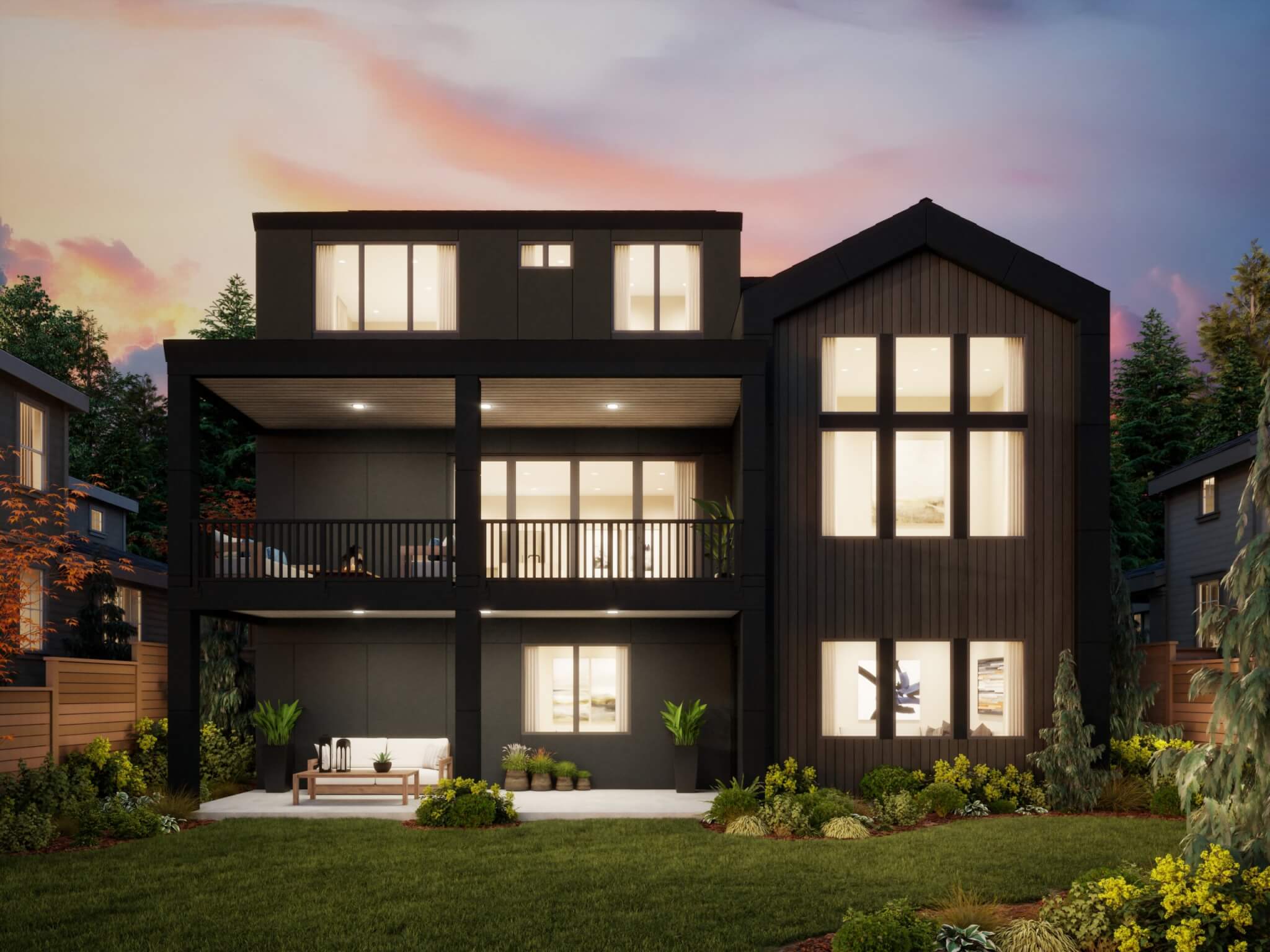 Thomas James Homes Pacific Northwest Bainbridge floorplan with a Scandinavian exterior style