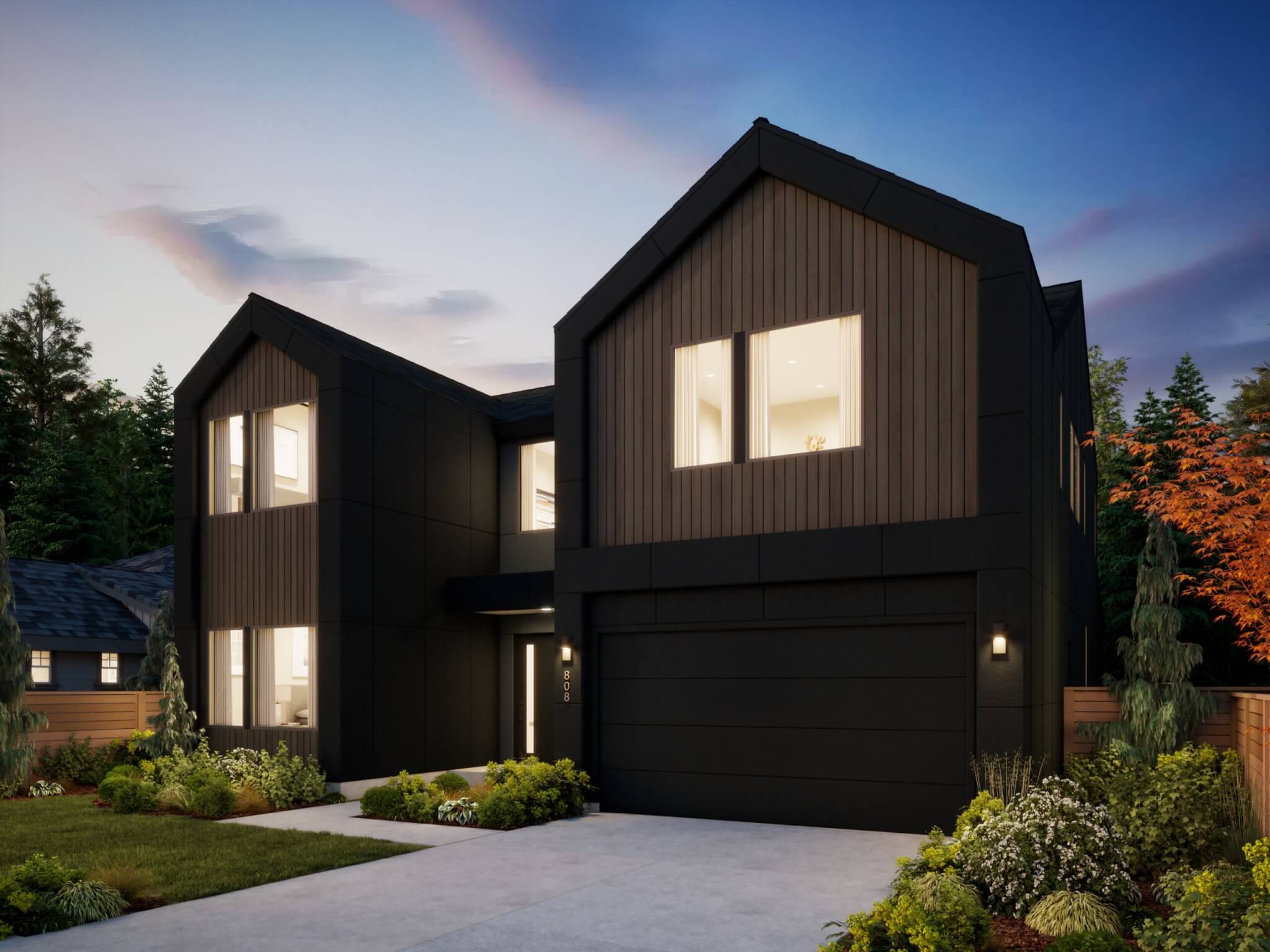 Thomas James Homes Pacific Northwest Bainbridge floorplan with a Scandinavian exterior style