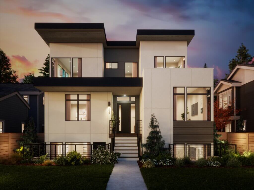 Thomas James Homes Pacific Northwest Blakely floorplan with a Contemporary exterior style