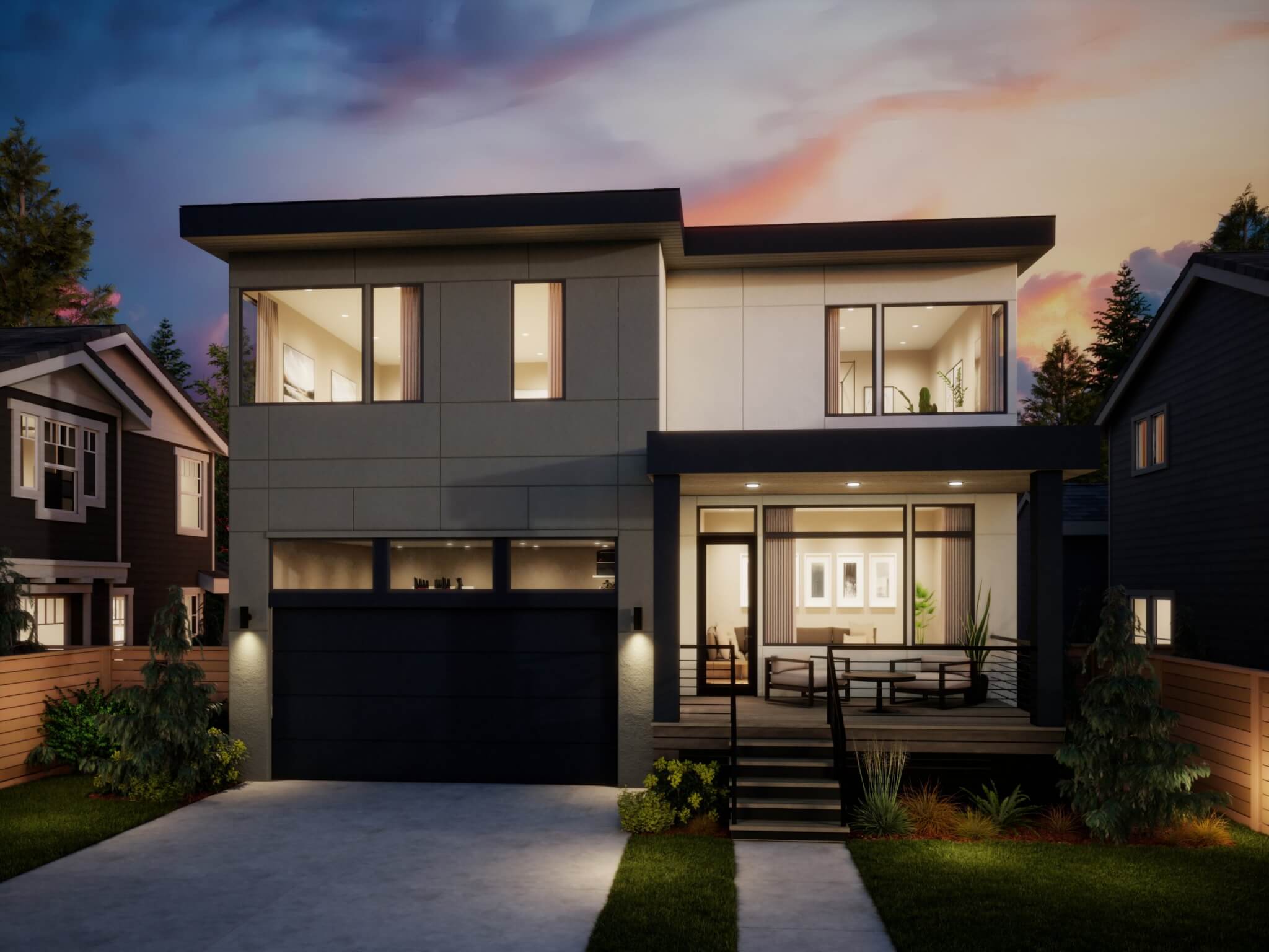 Thomas James Homes Pacific Northwest Blakely floorplan with a Contemporary exterior style