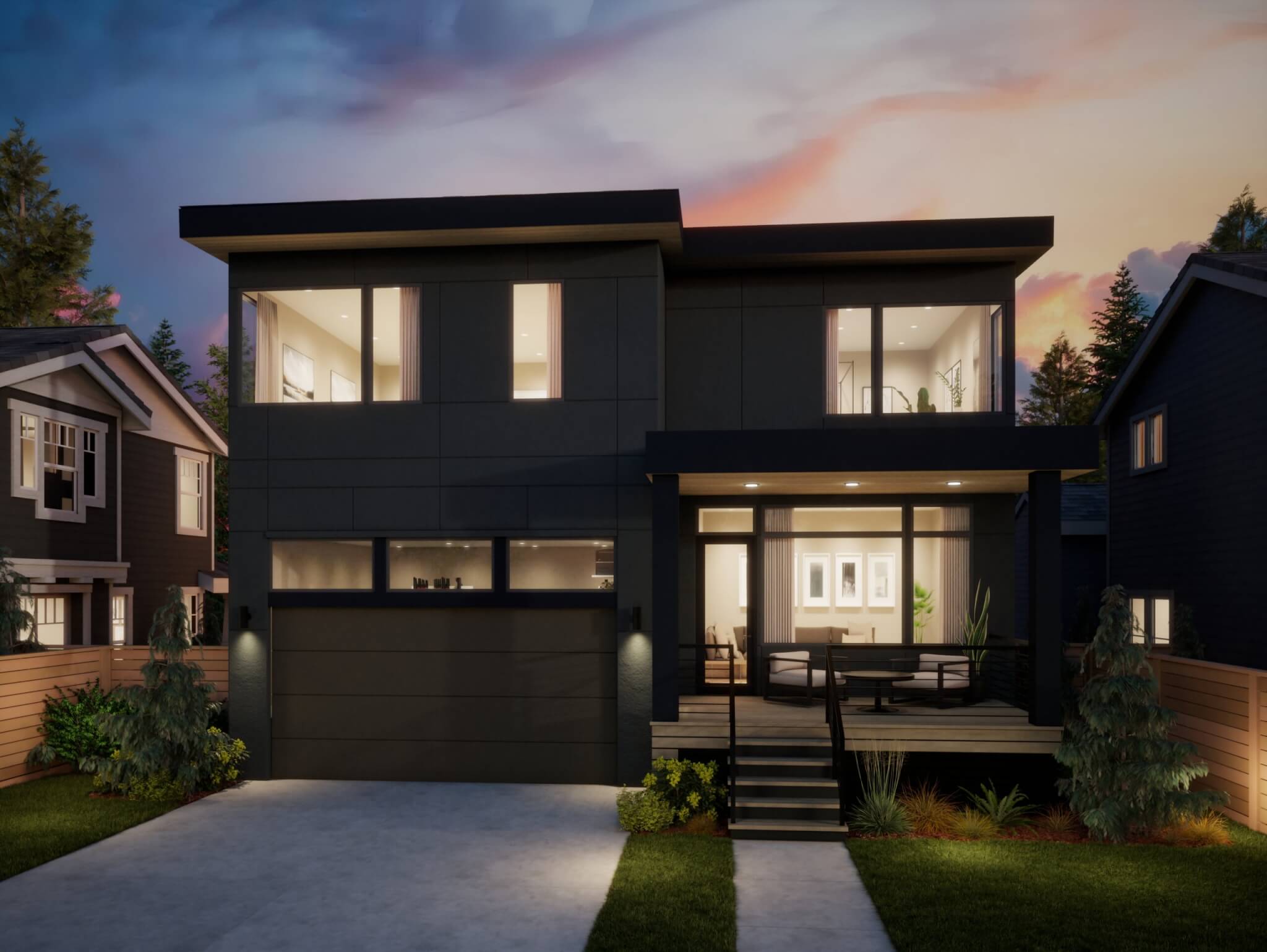 Thomas James Homes Pacific Northwest Blakely floorplan with a Contemporary exterior style