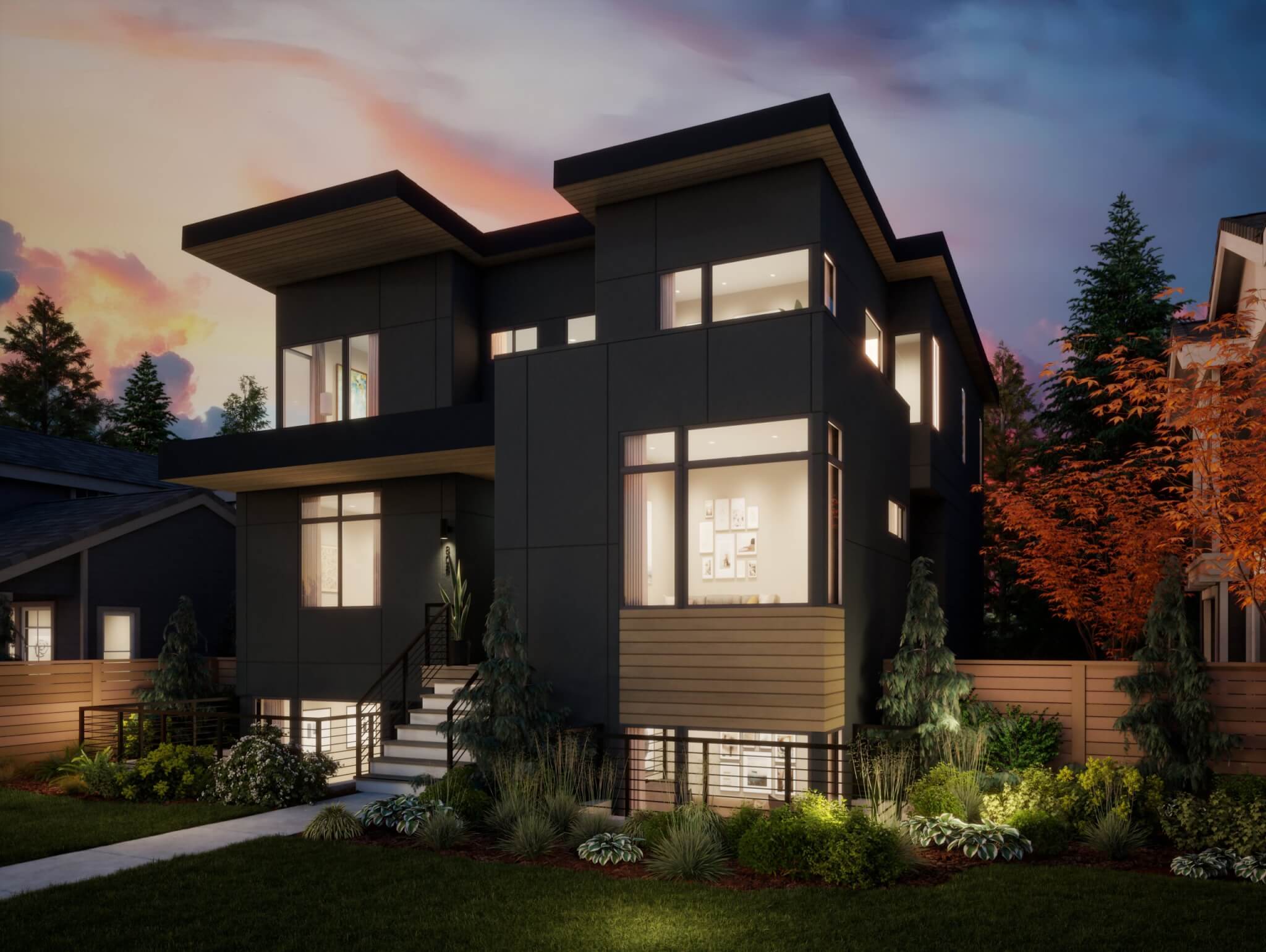 Thomas James Homes Pacific Northwest Blakely floorplan with a Contemporary exterior style