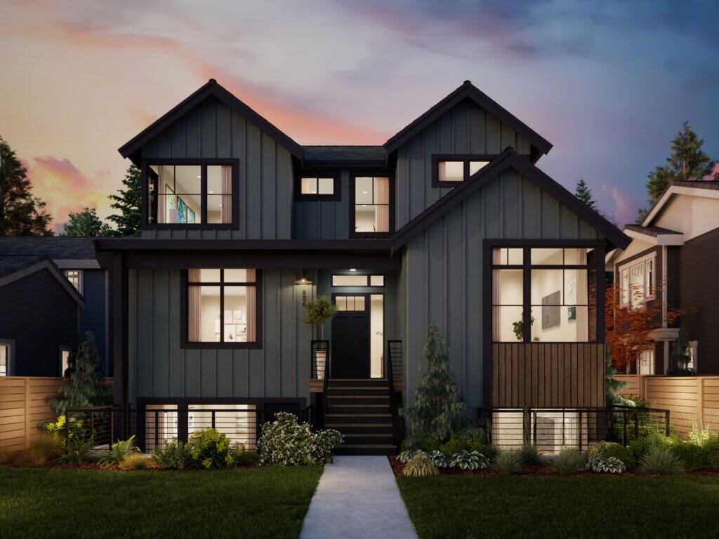 Thomas James Homes Pacific Northwest Blakely floorplan with a Farmhouse exterior style