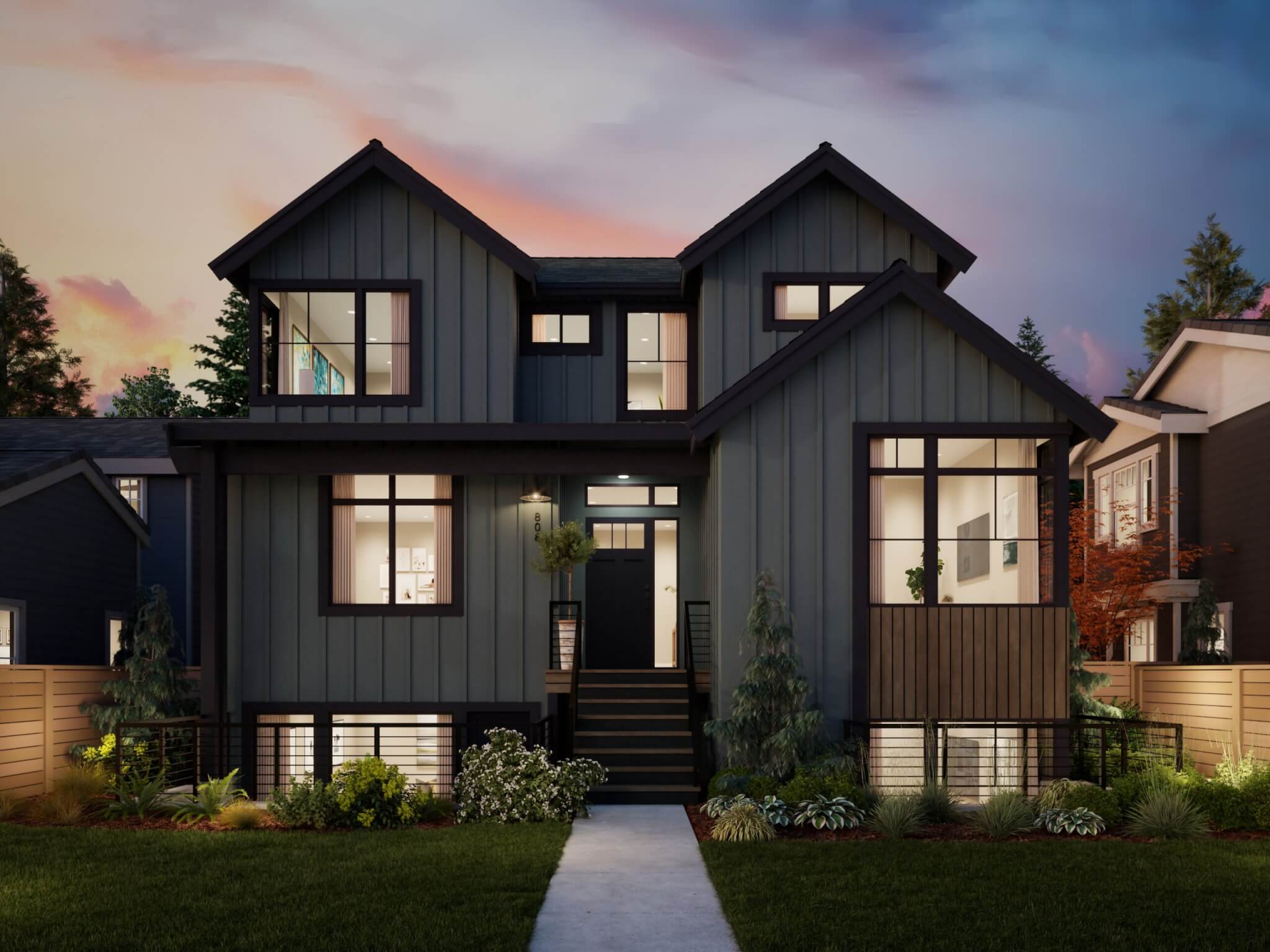 Thomas James Homes Pacific Northwest Blakely floorplan with a Farmhouse exterior style