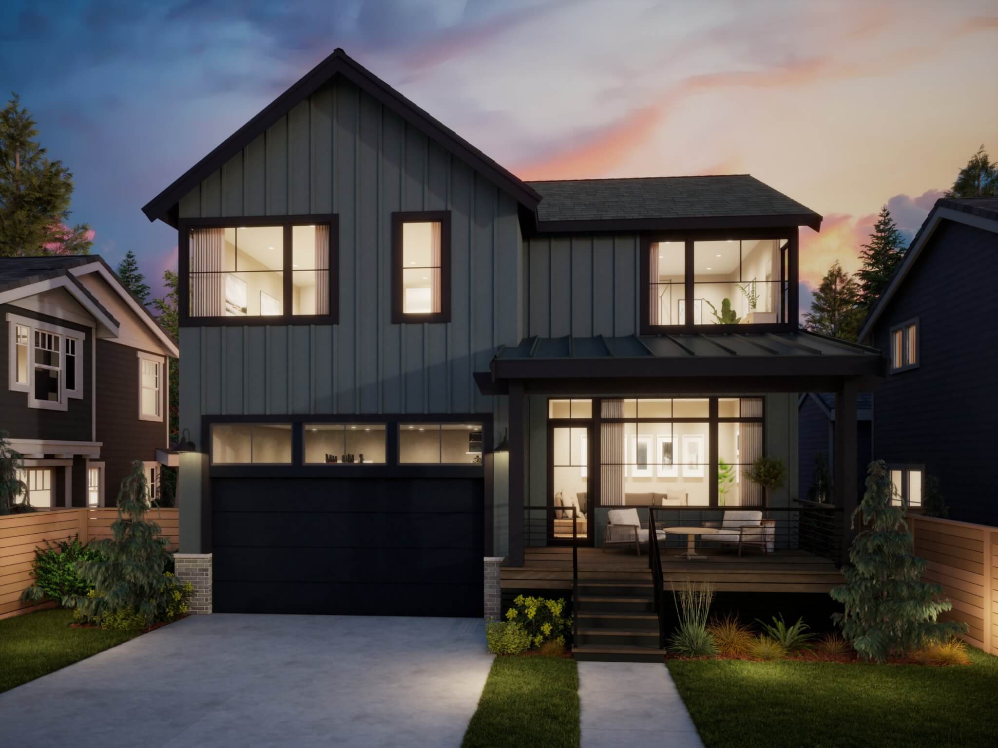 Thomas James Homes Pacific Northwest Blakely floorplan with a Farmhouse exterior style