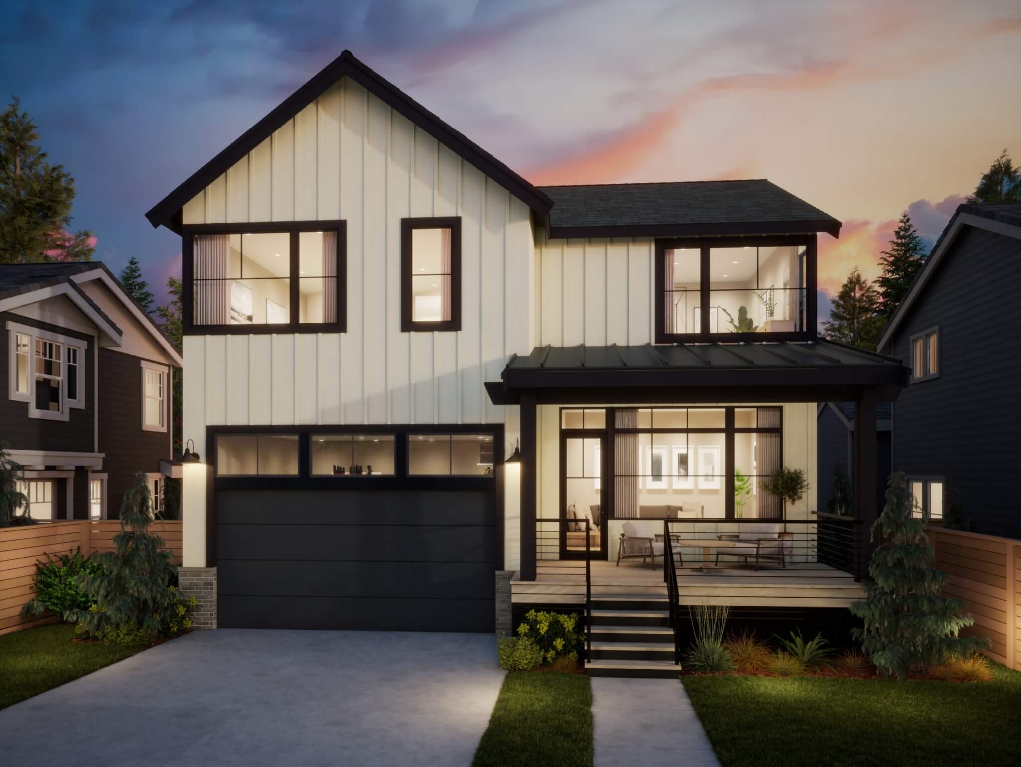 Thomas James Homes Pacific Northwest Blakely floorplan with a Farmhouse exterior style
