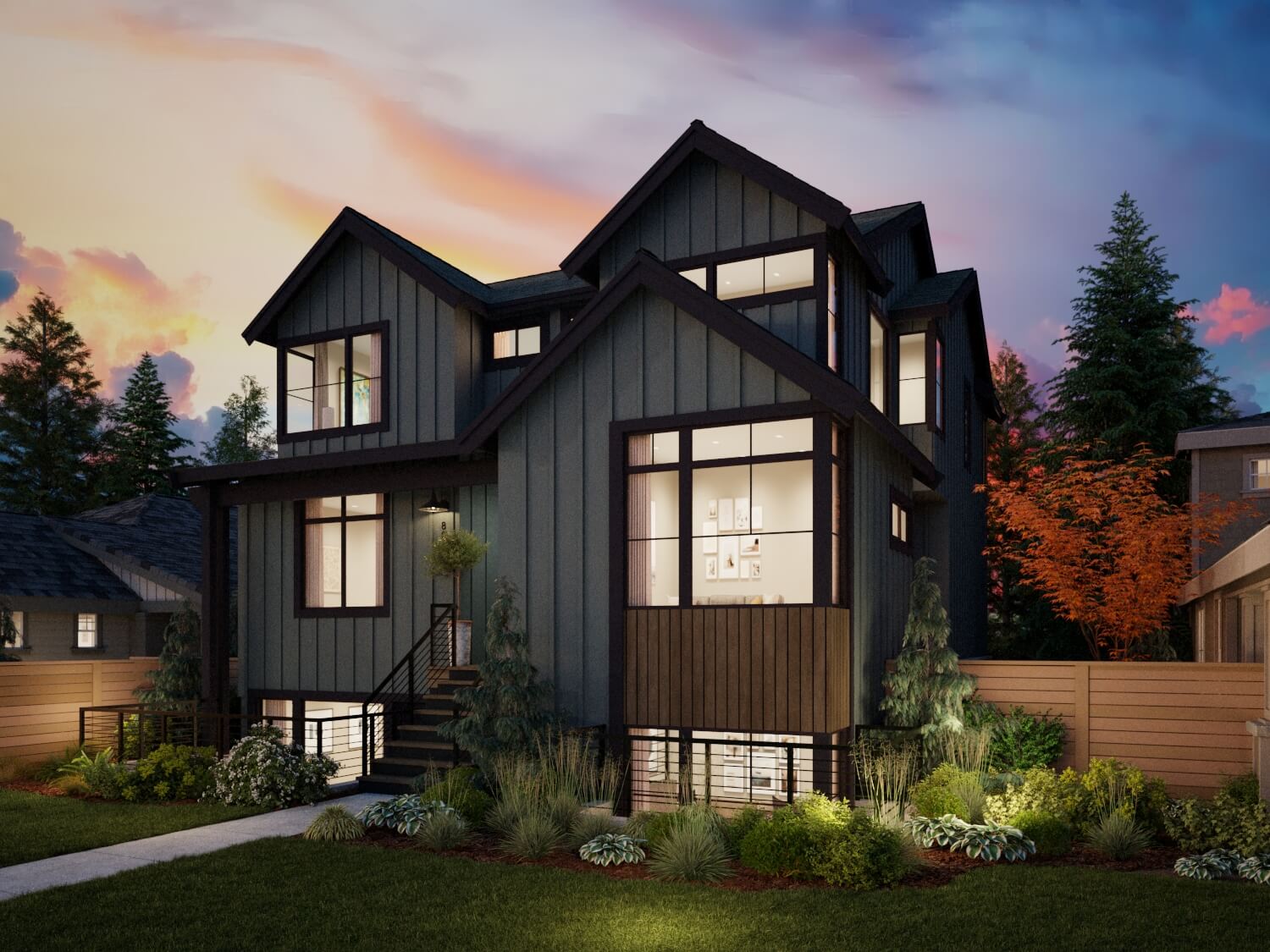 Thomas James Homes Pacific Northwest Blakely floorplan with a Farmhouse exterior style