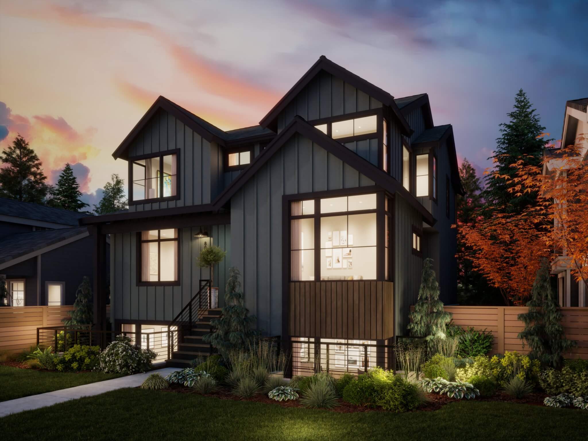 Thomas James Homes Pacific Northwest Blakely floorplan with a Farmhouse exterior style