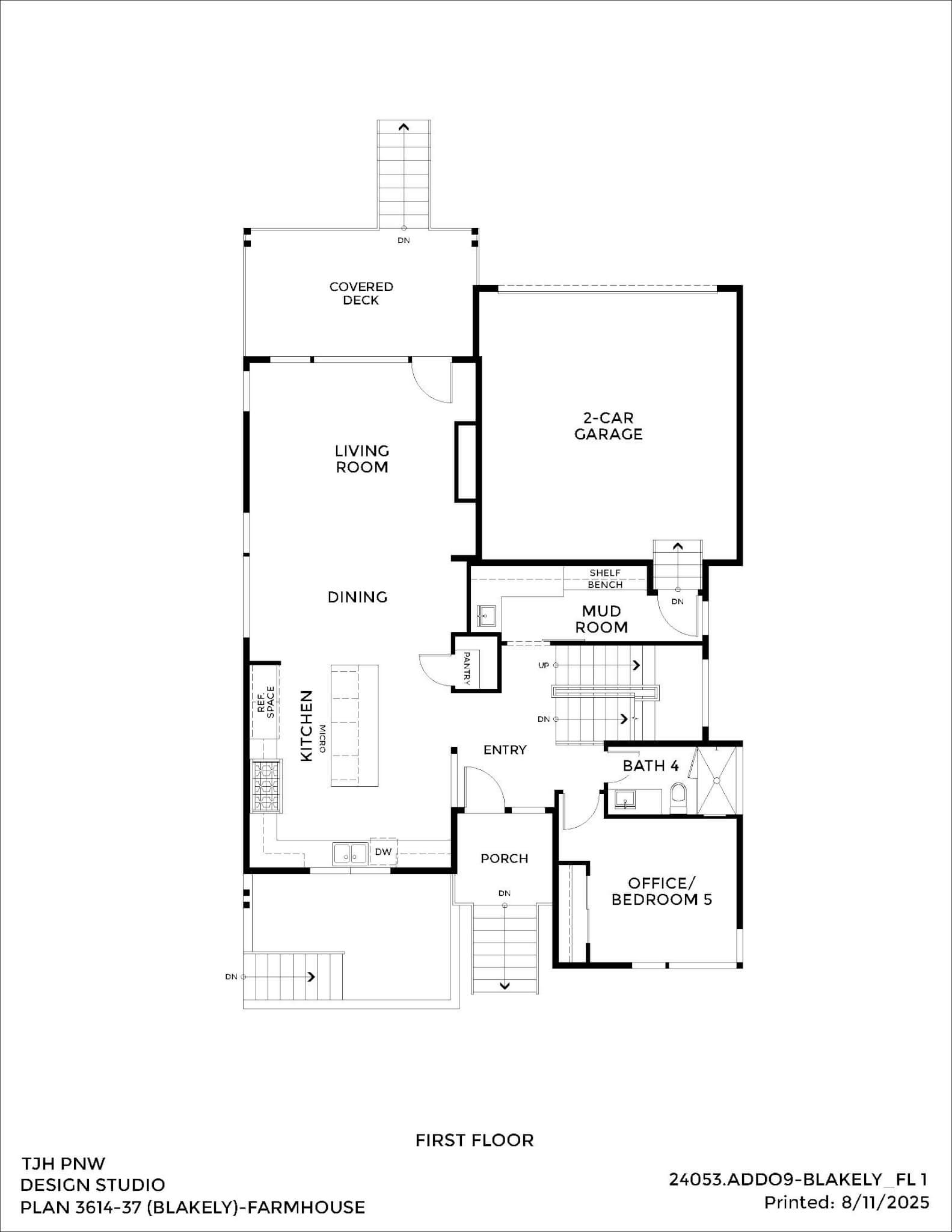 Thomas James Homes Pacific Northwest Blakely floorplan