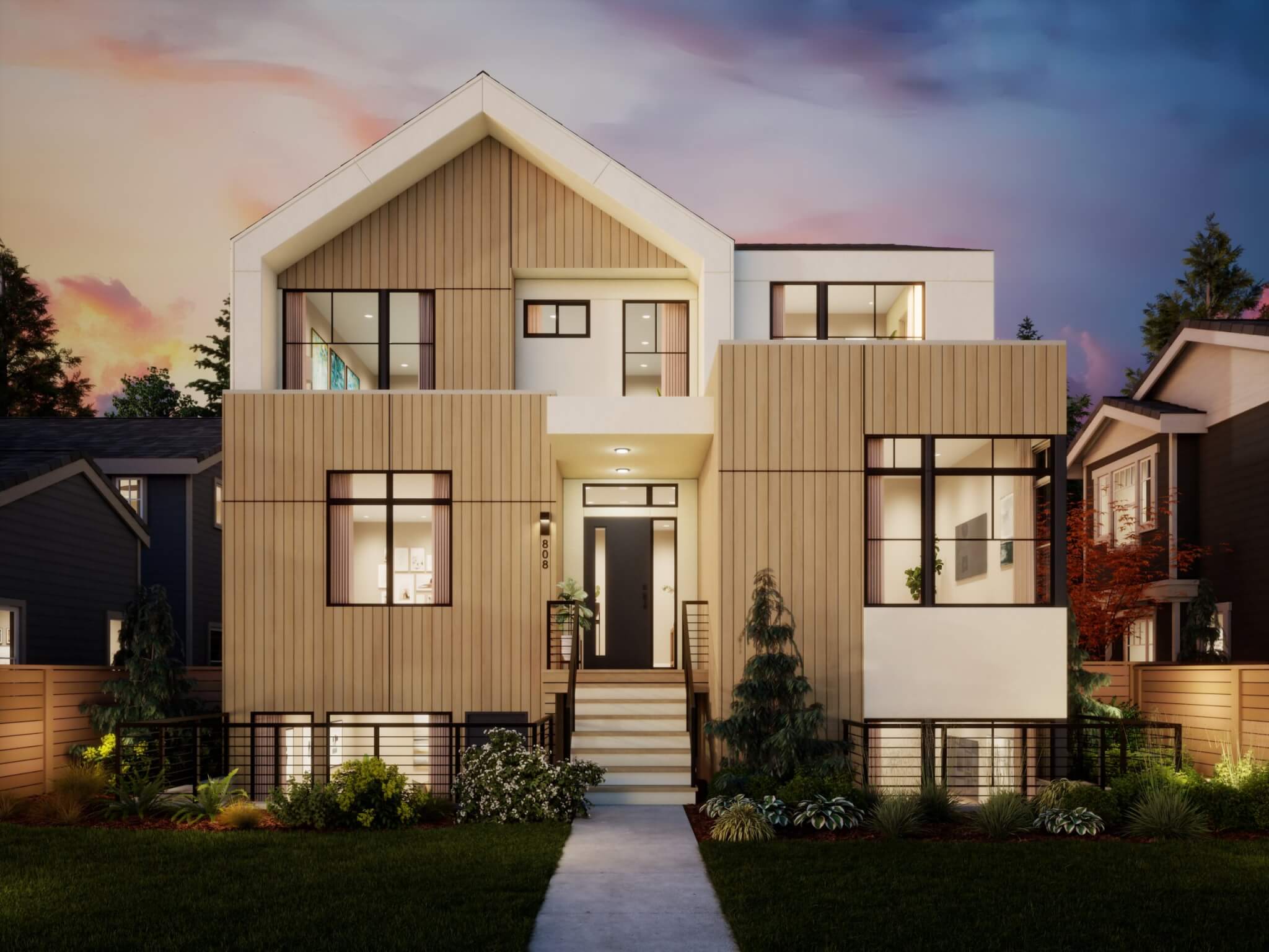 Thomas James Homes Pacific Northwest Blakely floorplan with a Scandinavian exterior style