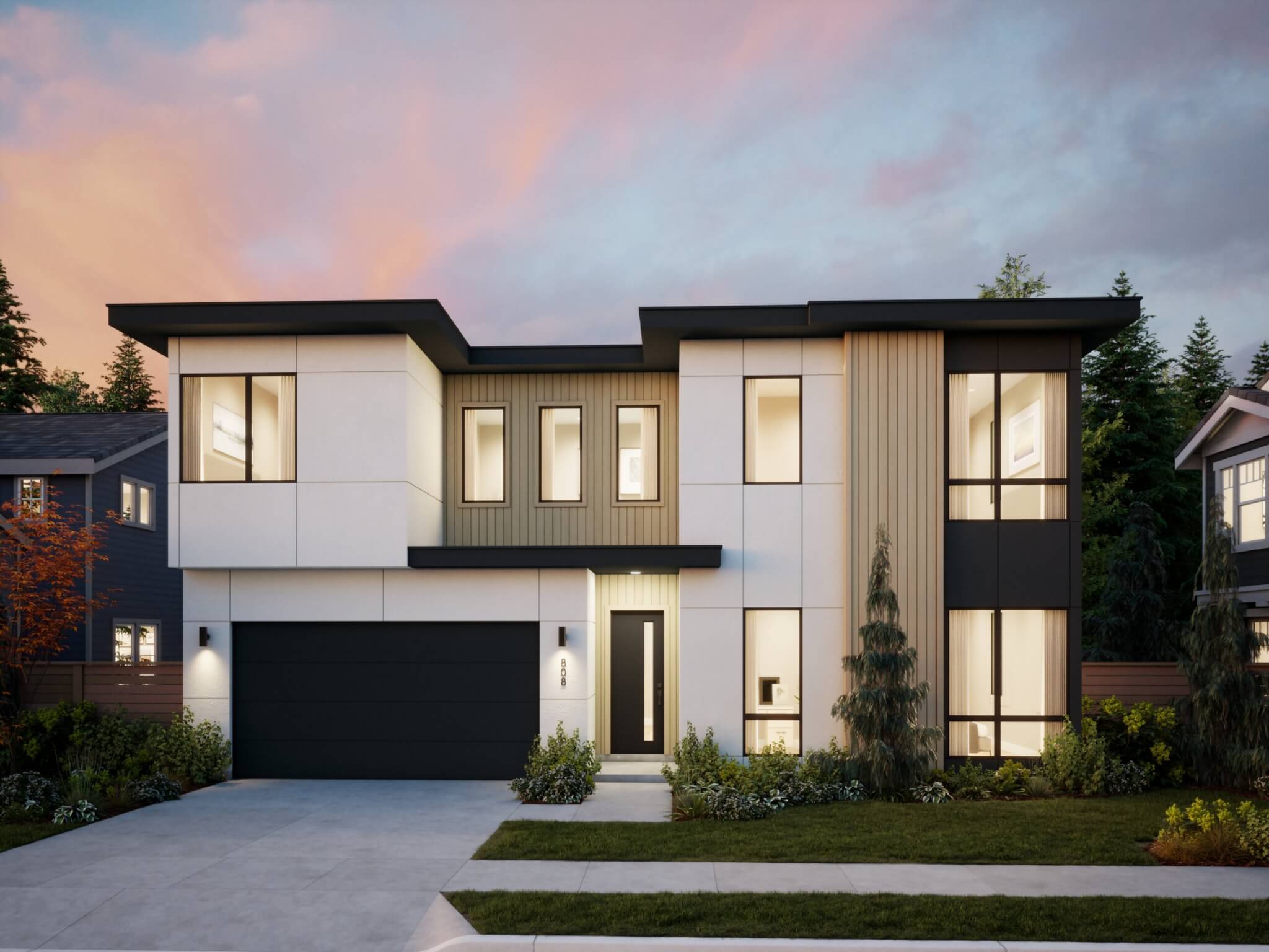 Thomas James Homes Pacific Northwest Magnolia floorplan with a Contemporary exterior style