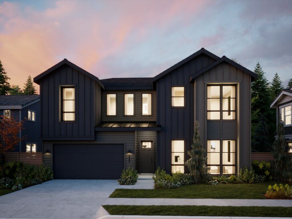 Thomas James Homes Pacific Northwest Magnolia floorplan with a Farmhouse exterior style