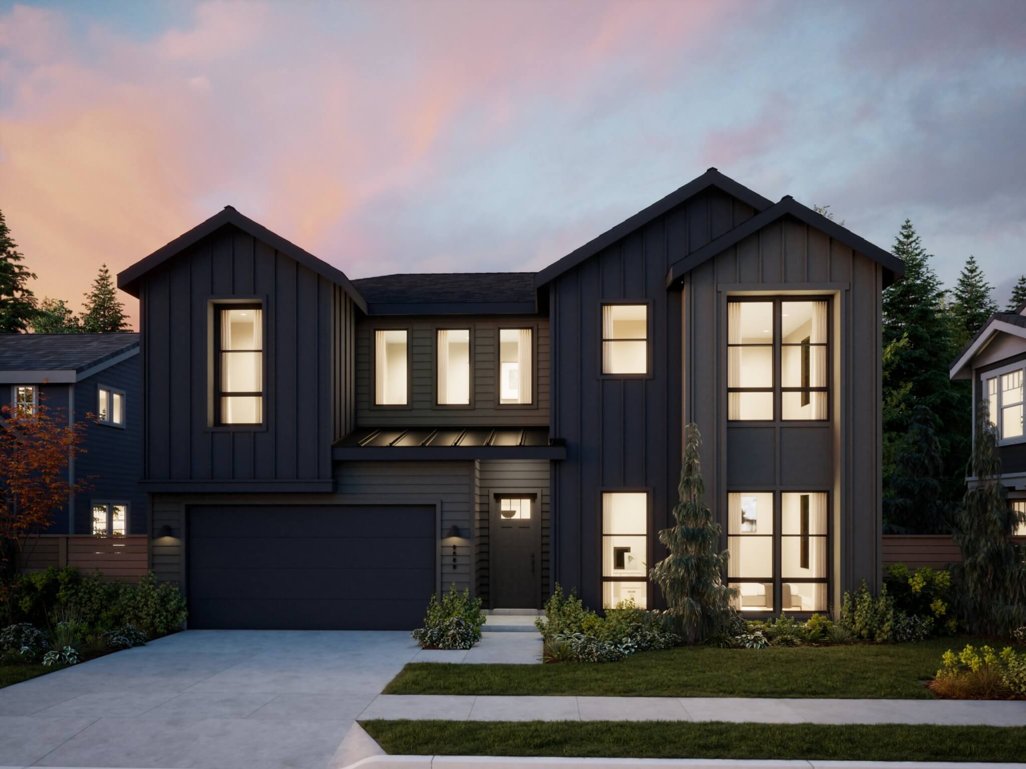 Thomas James Homes Pacific Northwest Magnolia floorplan with a Farmhouse exterior style