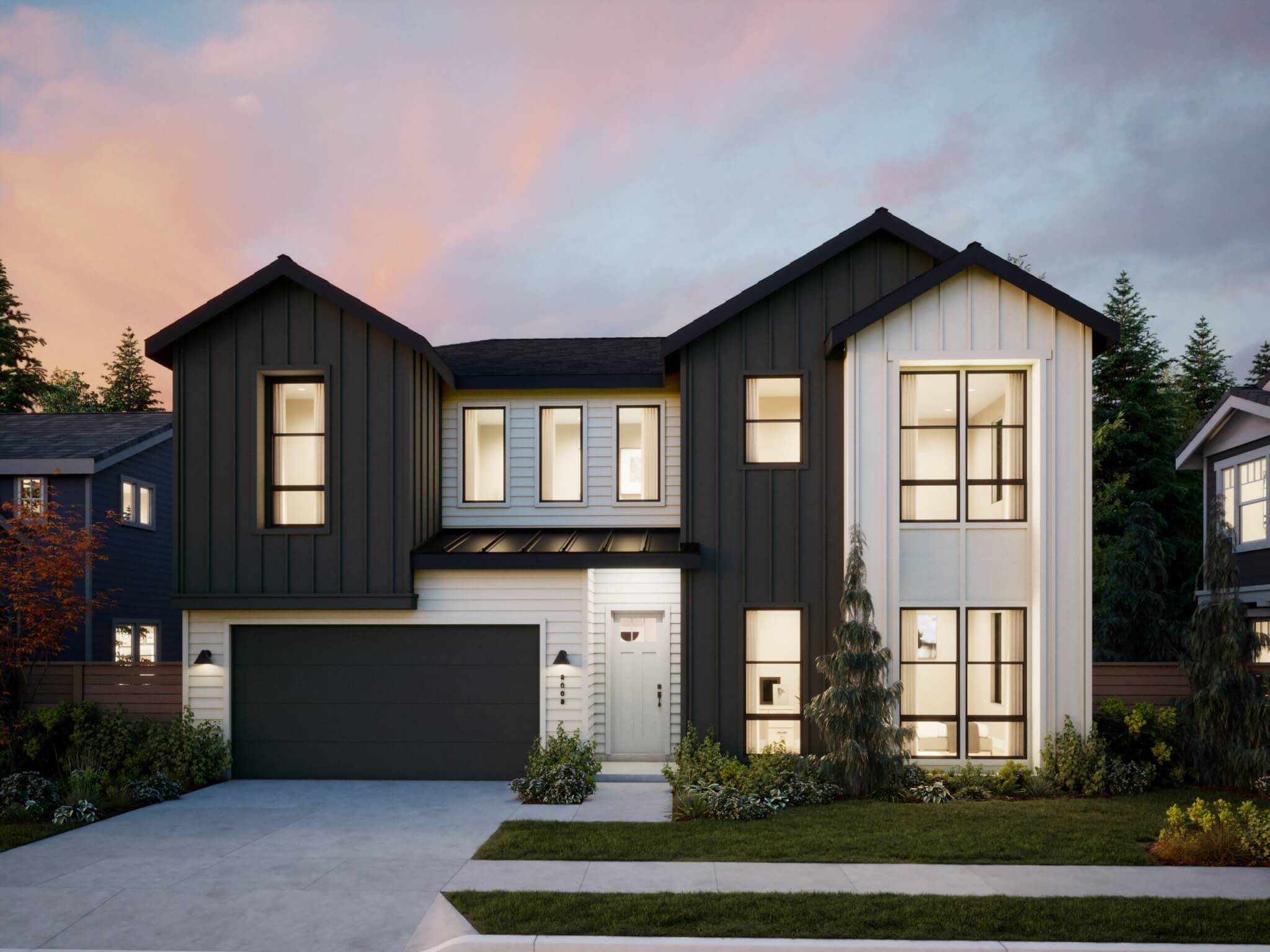 Thomas James Homes Pacific Northwest Magnolia floorplan with a Farmhouse exterior style