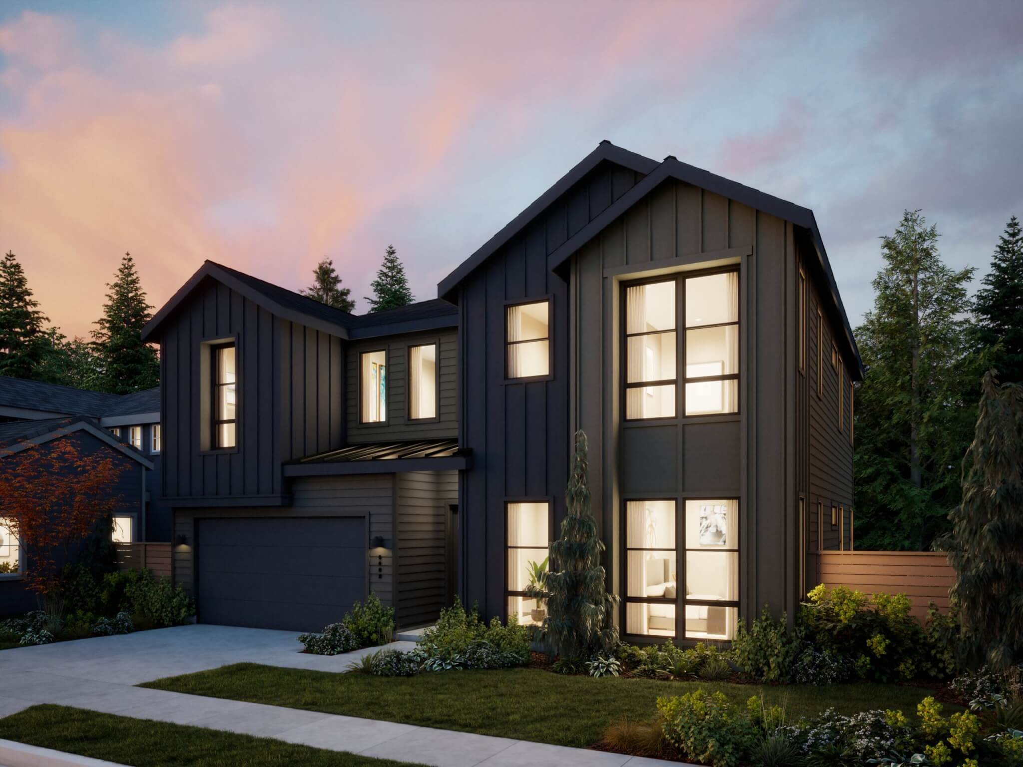 Thomas James Homes Pacific Northwest Magnolia floorplan with a Farmhouse exterior style