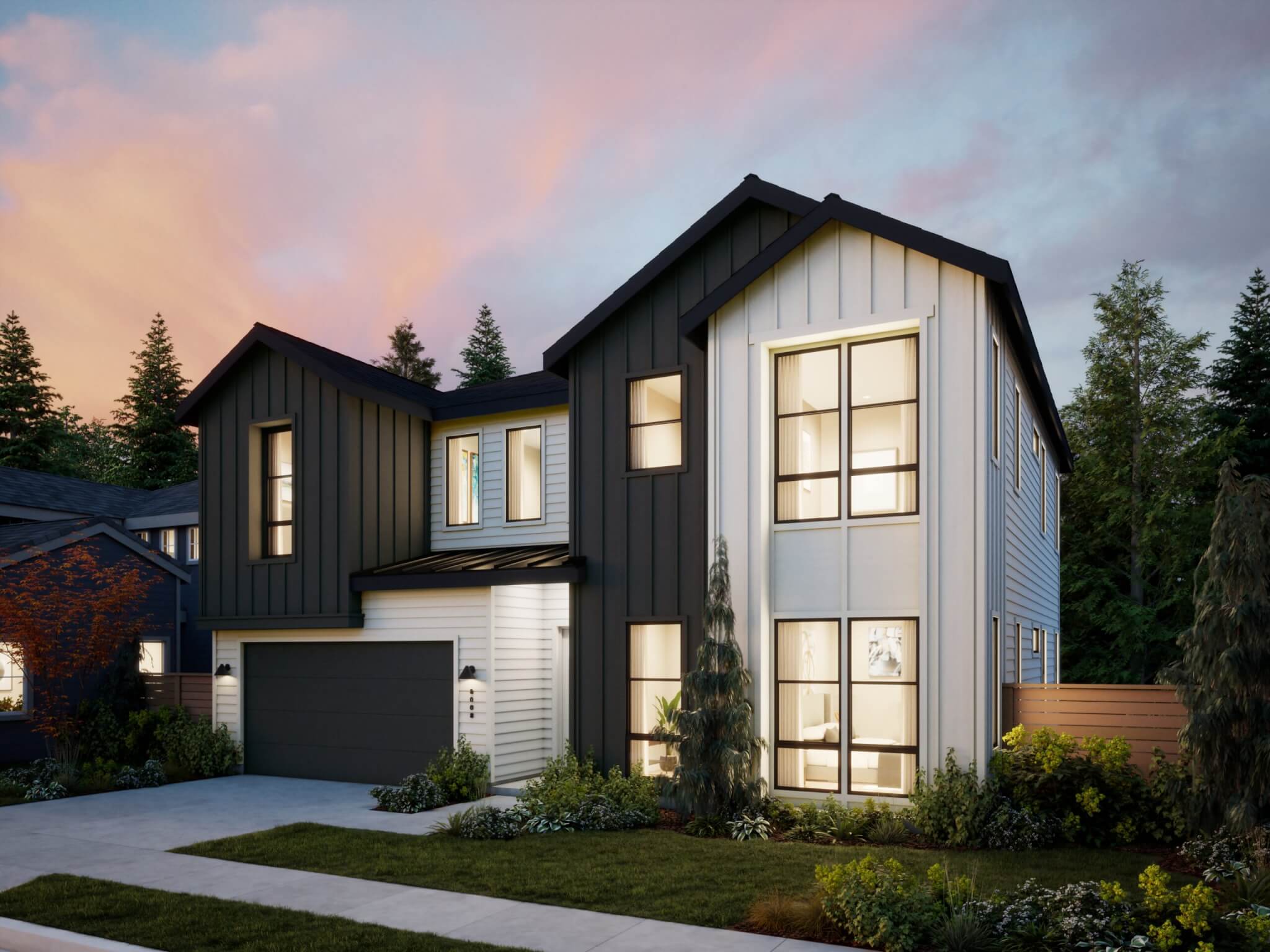 Thomas James Homes Pacific Northwest Magnolia floorplan with a Farmhouse exterior style