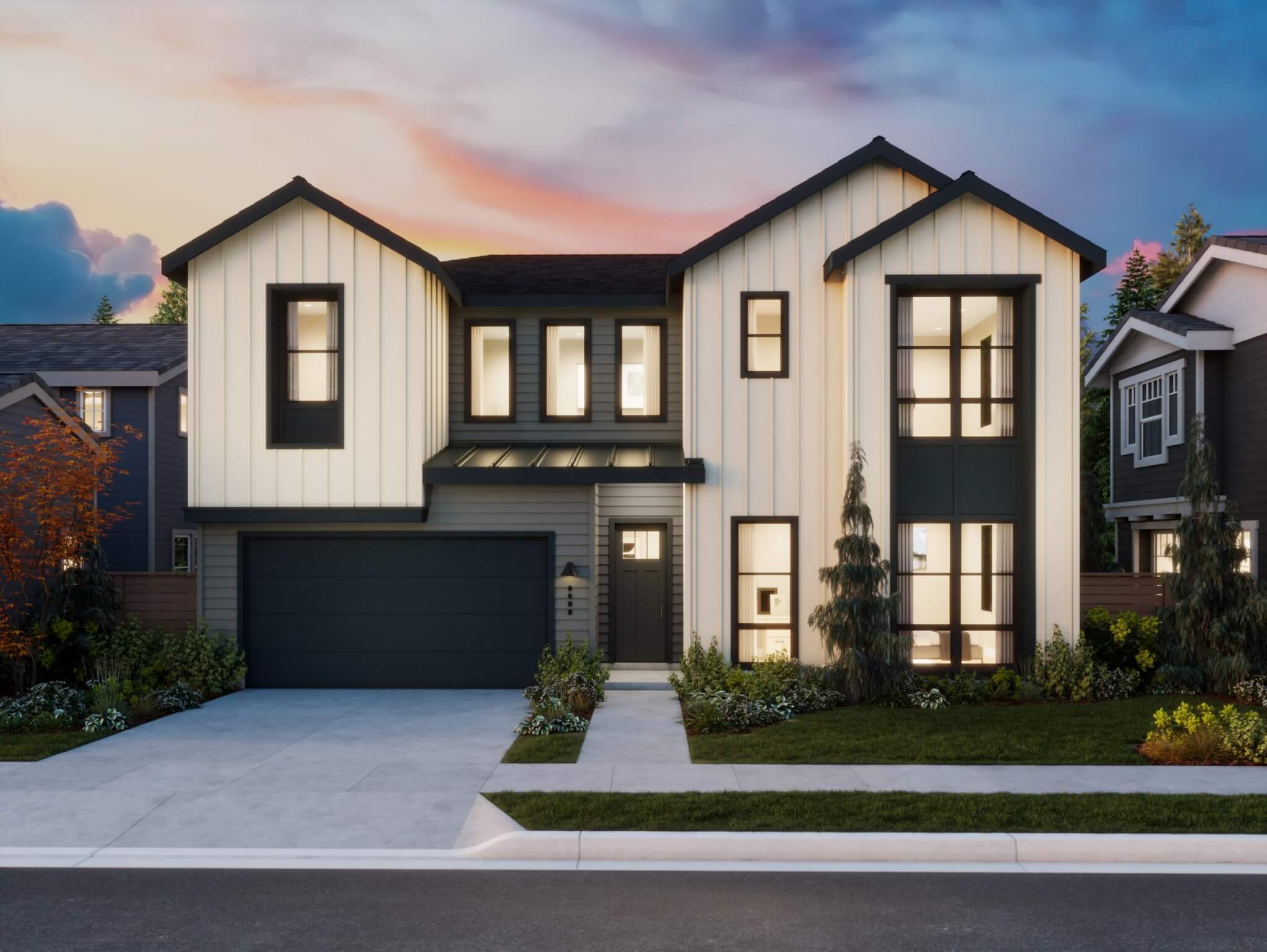 Thomas James Homes Pacific Northwest Magnolia floorplan with a Farmhouse exterior style