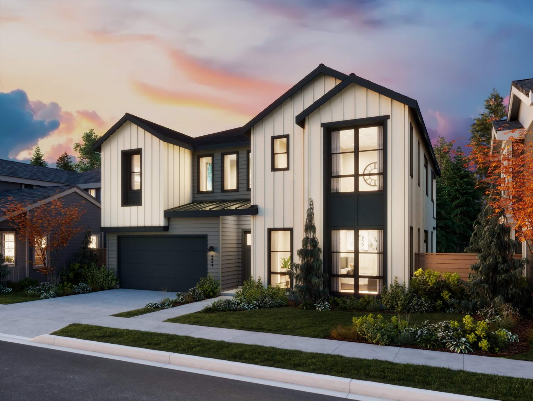 Thomas James Homes Pacific Northwest Magnolia floorplan with a Farmhouse exterior style