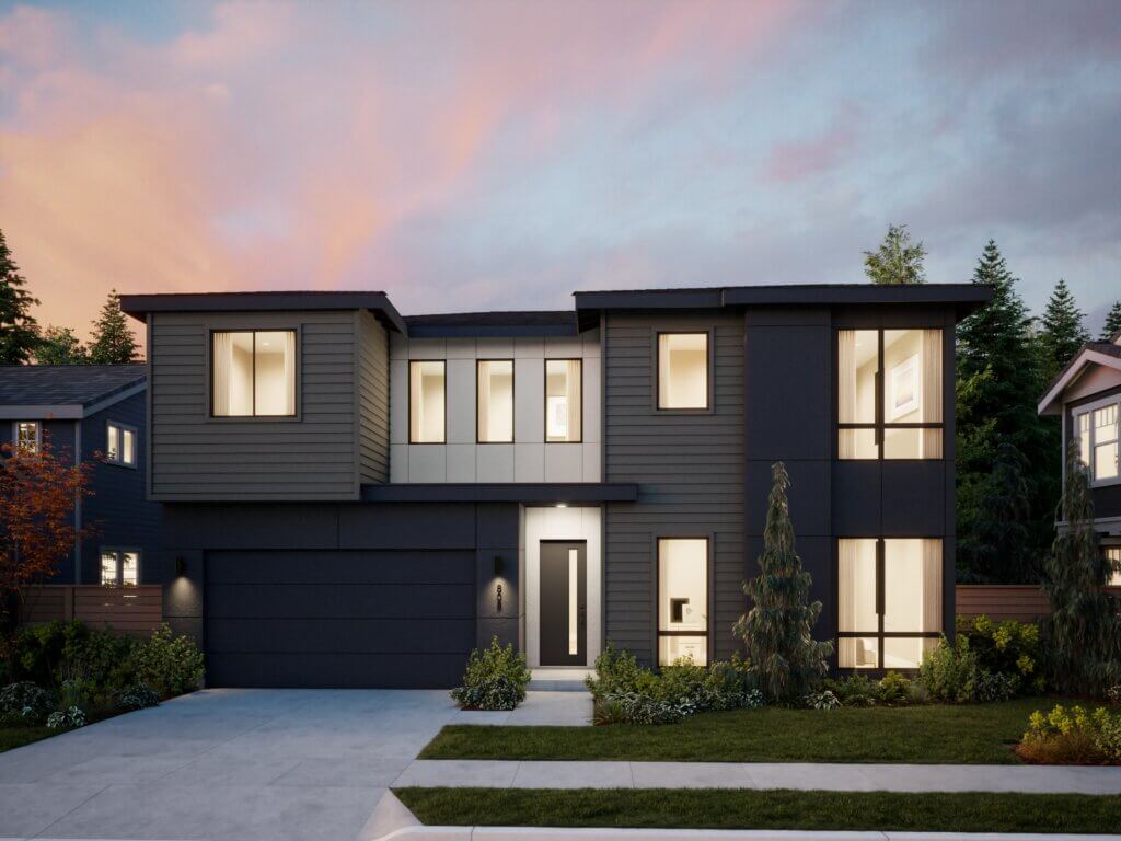 Thomas James Homes Pacific Northwest Magnolia floorplan with a Transitional exterior style