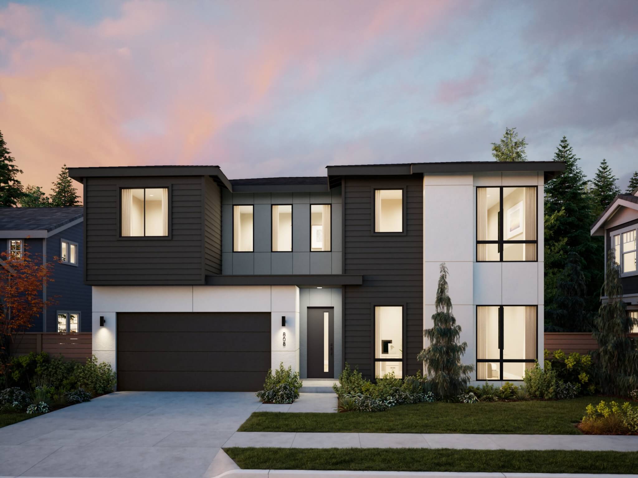 Thomas James Homes Pacific Northwest Magnolia floorplan with a Transitional exterior style