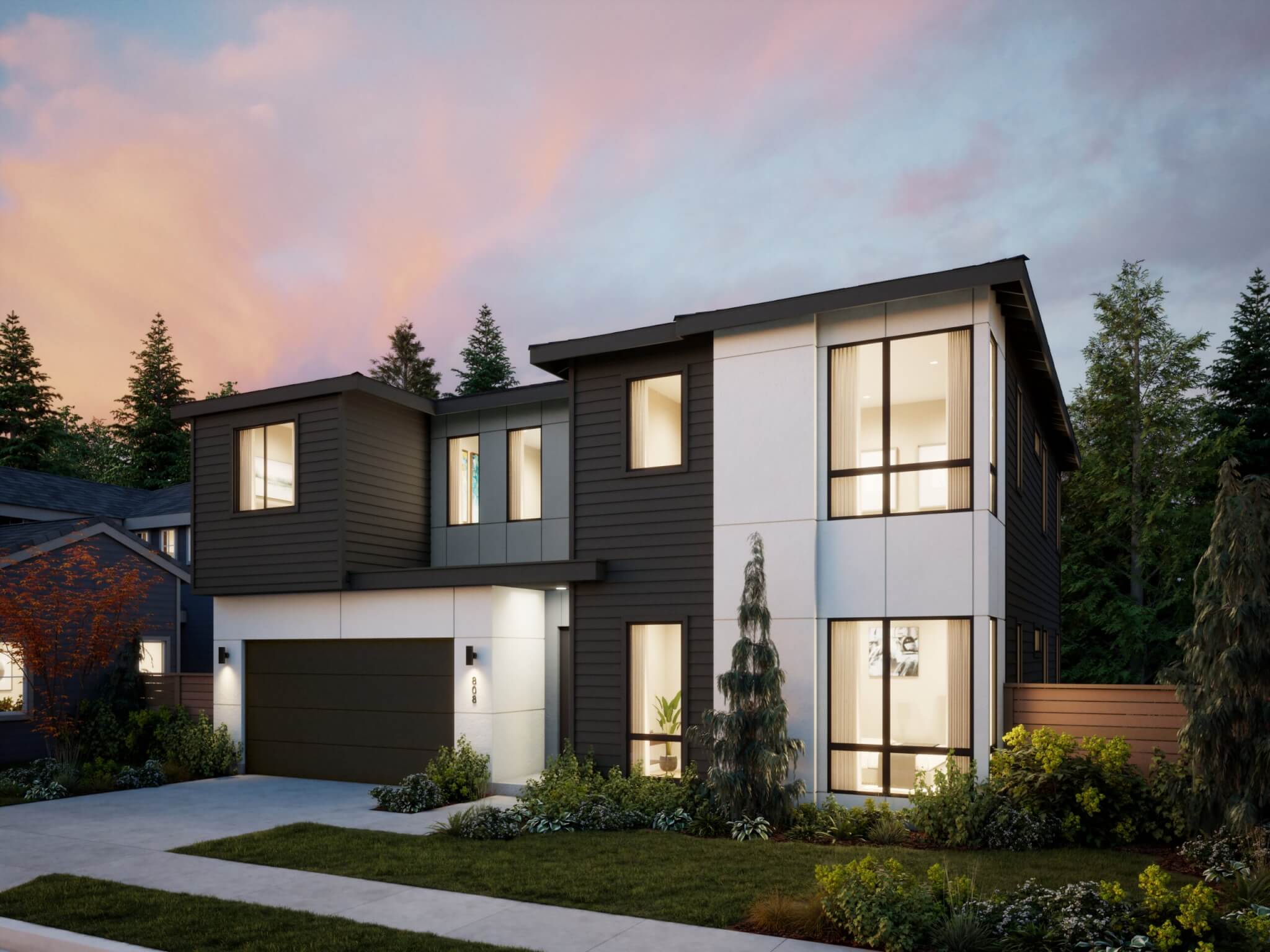 Thomas James Homes Pacific Northwest Magnolia floorplan with a Transitional exterior style