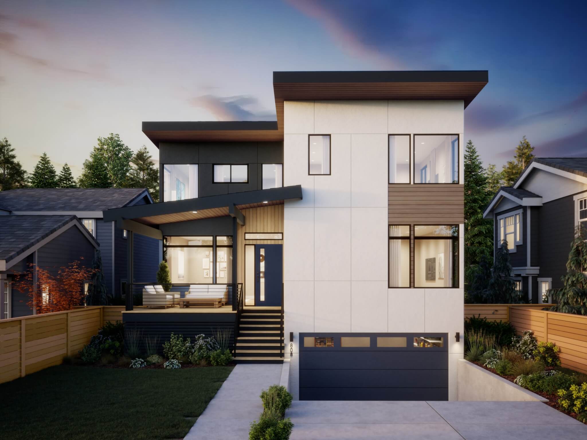 Thomas James Homes Pacific Northwest Mercer floorplan with a Contemporary exterior style