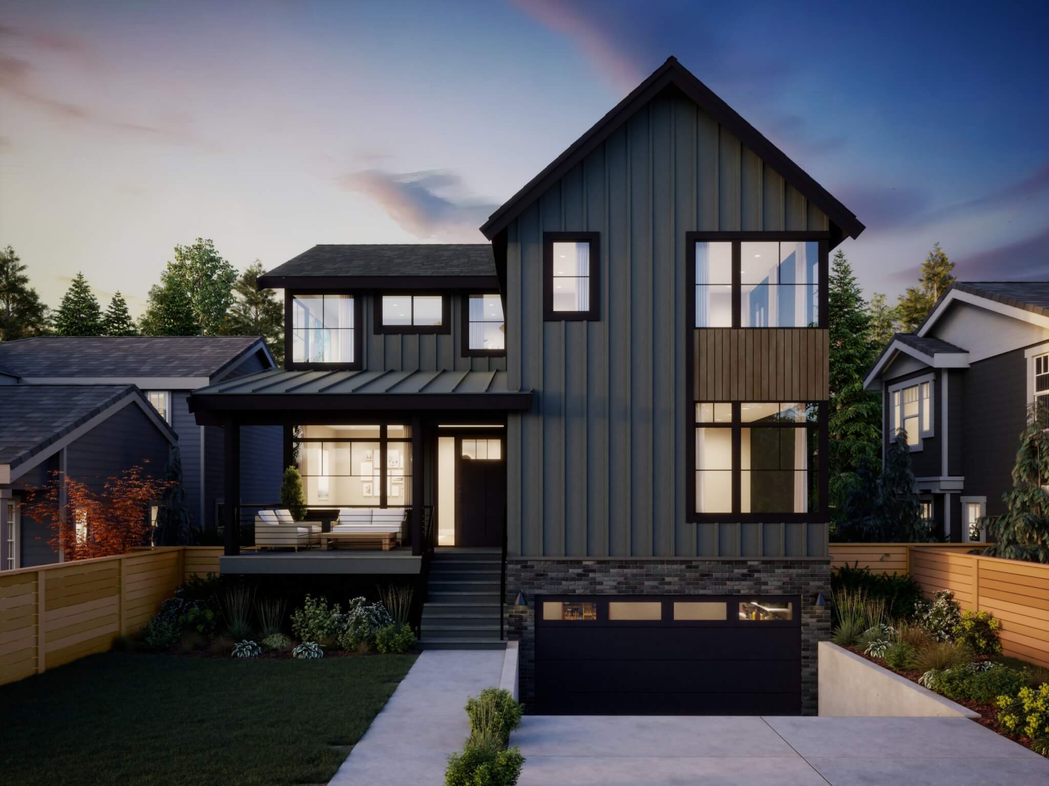 Thomas James Homes Pacific Northwest Mercer floorplan with a Farmhouse exterior style