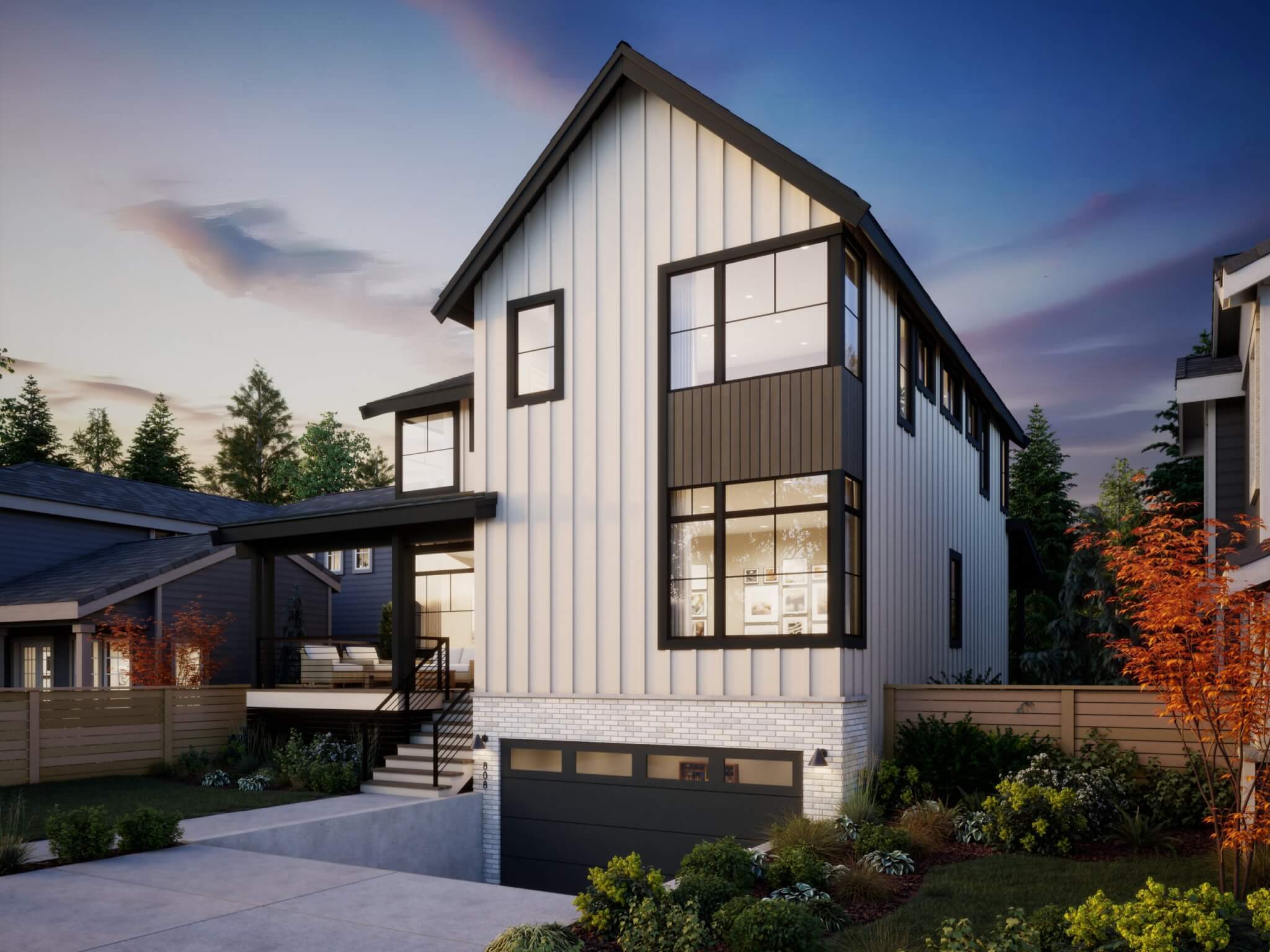 Thomas James Homes Pacific Northwest Mercer floorplan with a Farmhouse exterior style