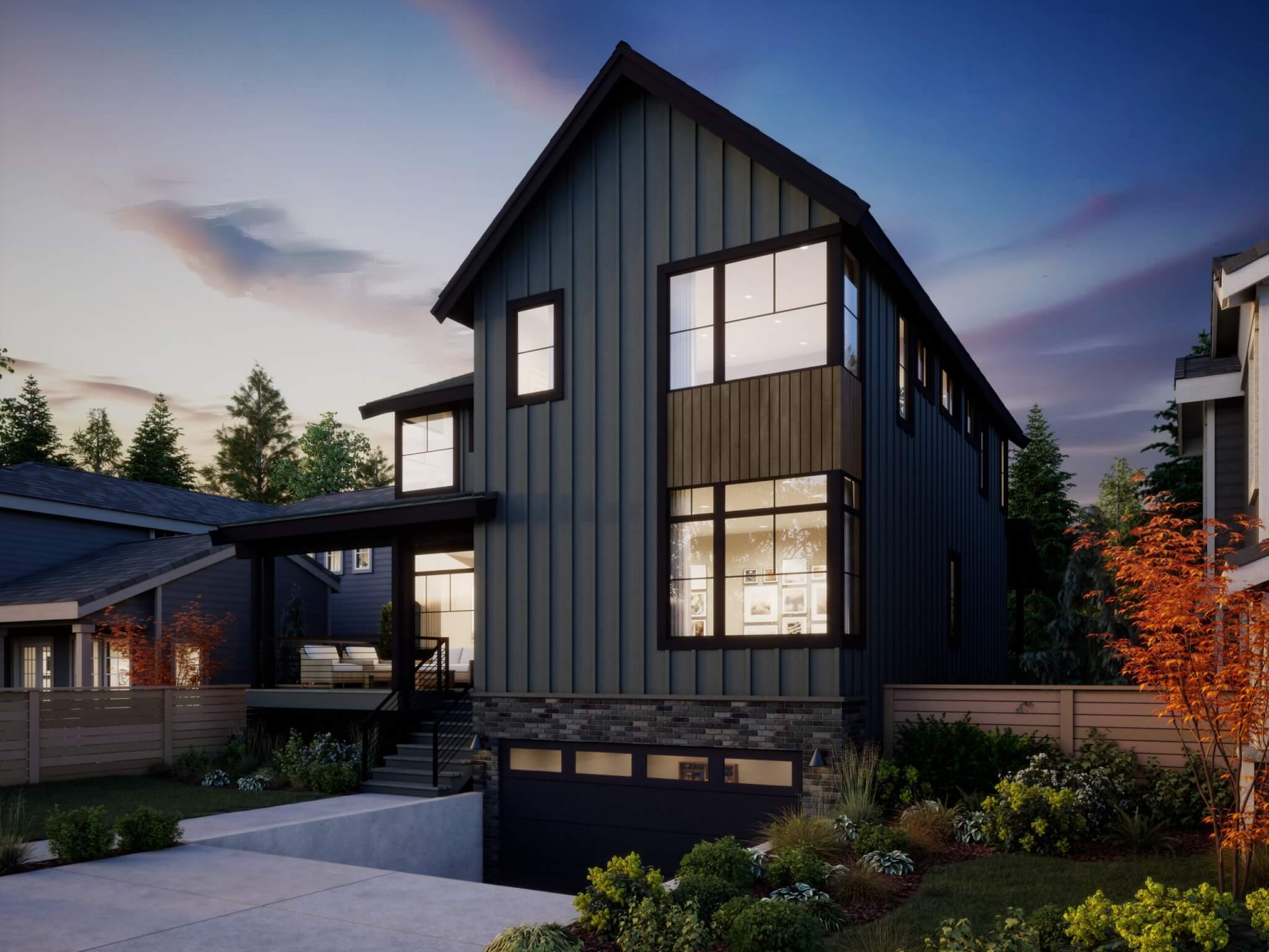Thomas James Homes Pacific Northwest Mercer floorplan with a Farmhouse exterior style