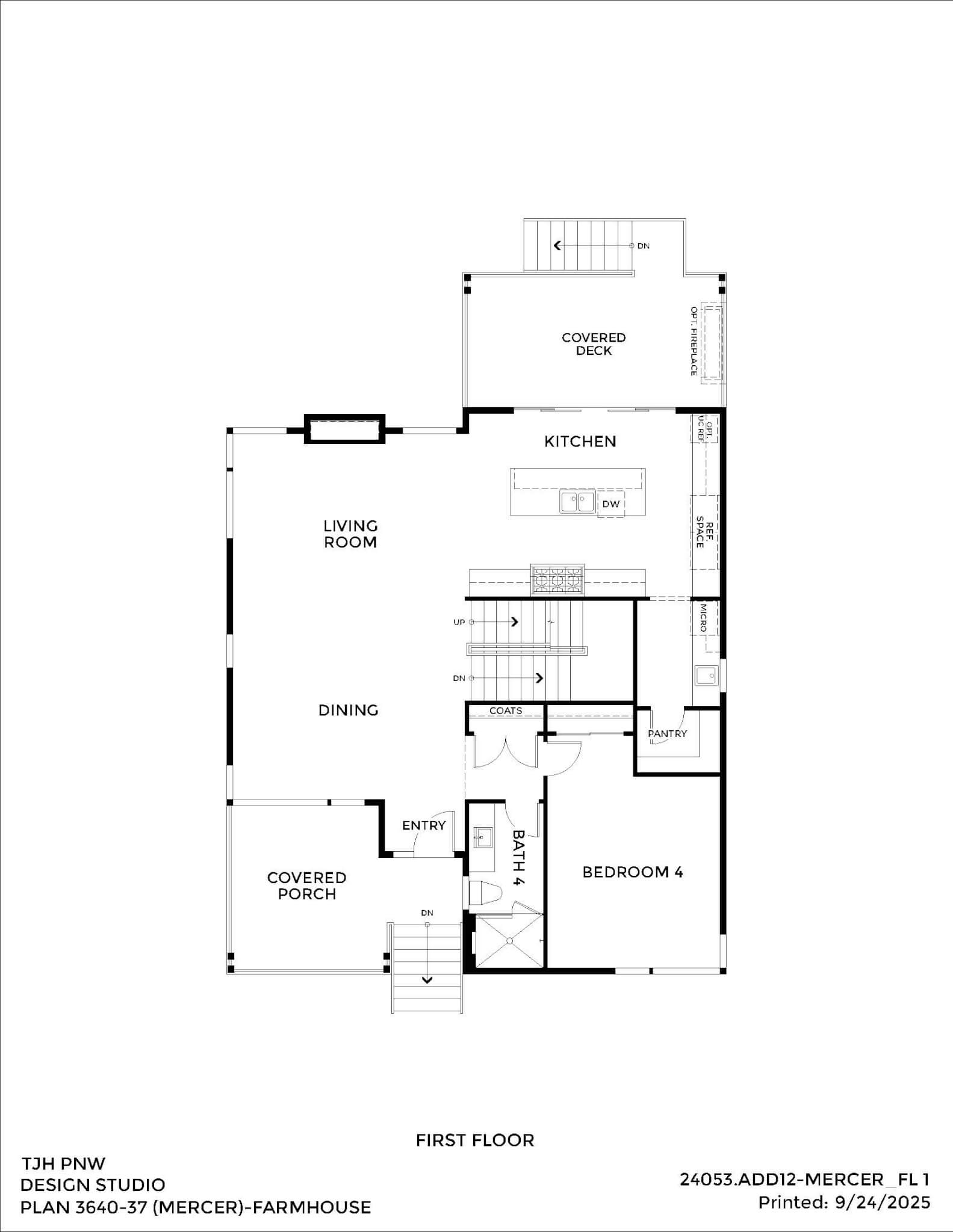Thomas James Homes Pacific Northwest Mercer floorplan