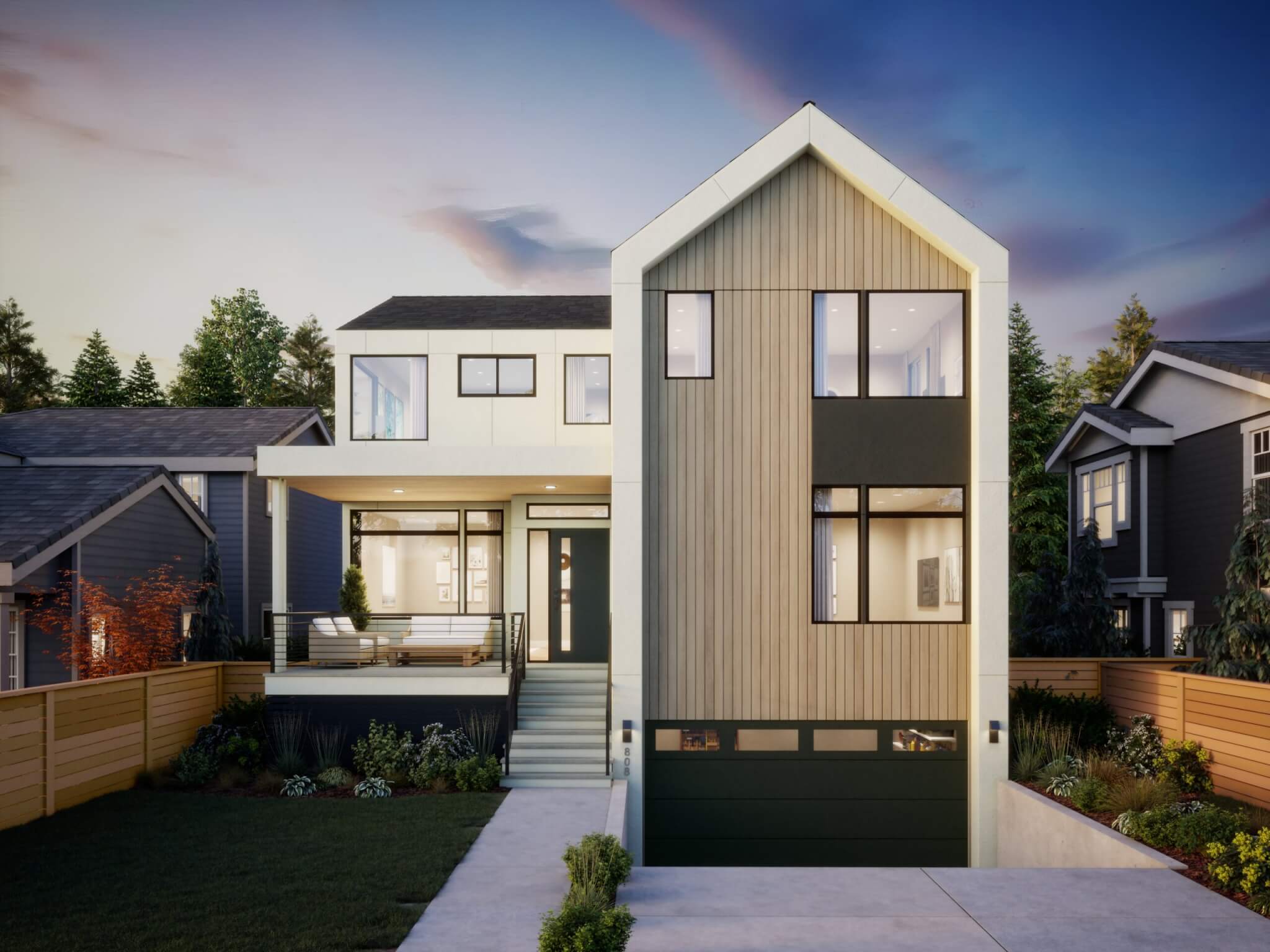 Thomas James Homes Pacific Northwest Mercer floorplan with a Scandinavian exterior style