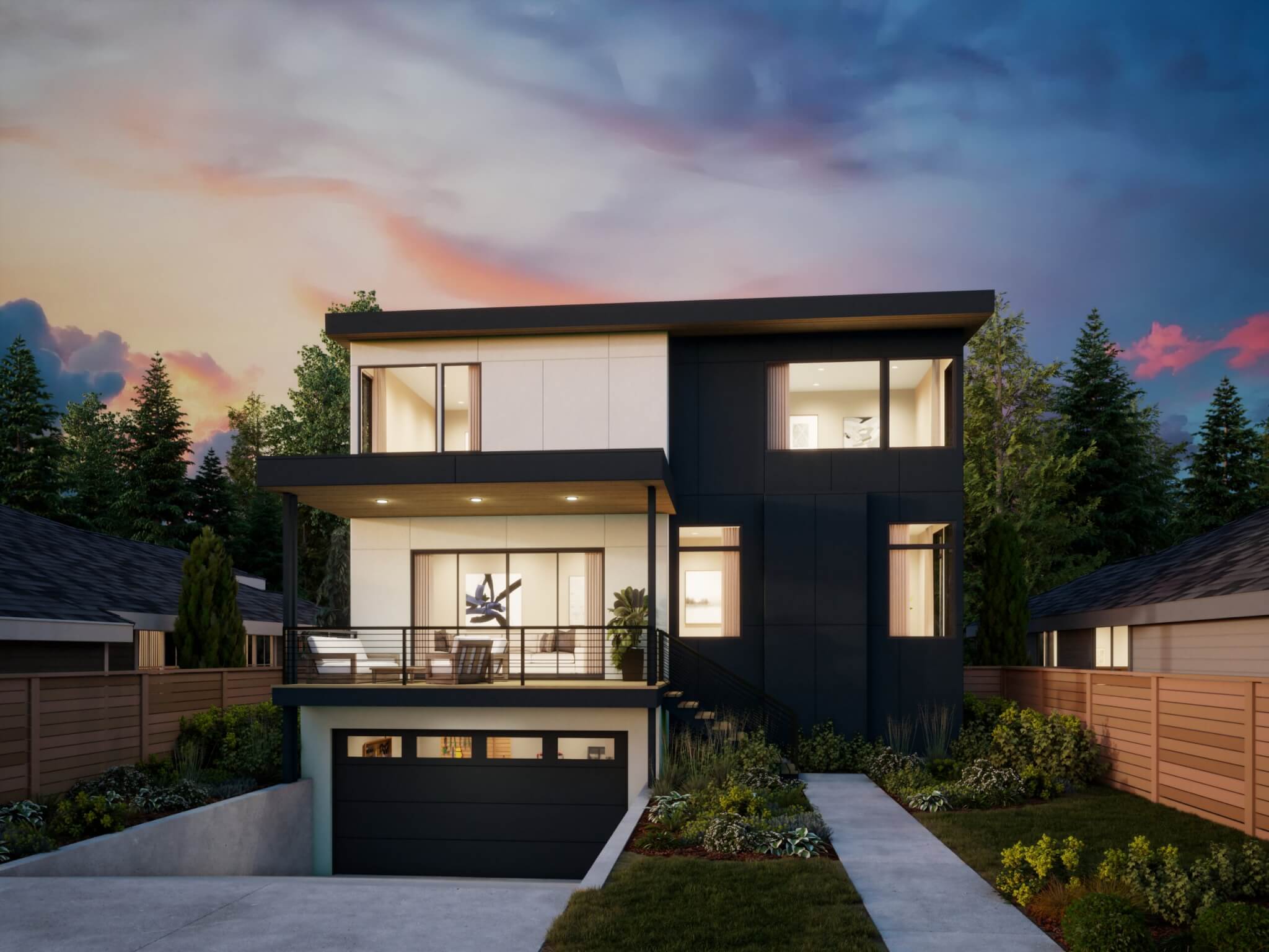 Thomas James Homes Pacific Northwest Olympia floorplan with a Contemporary exterior style
