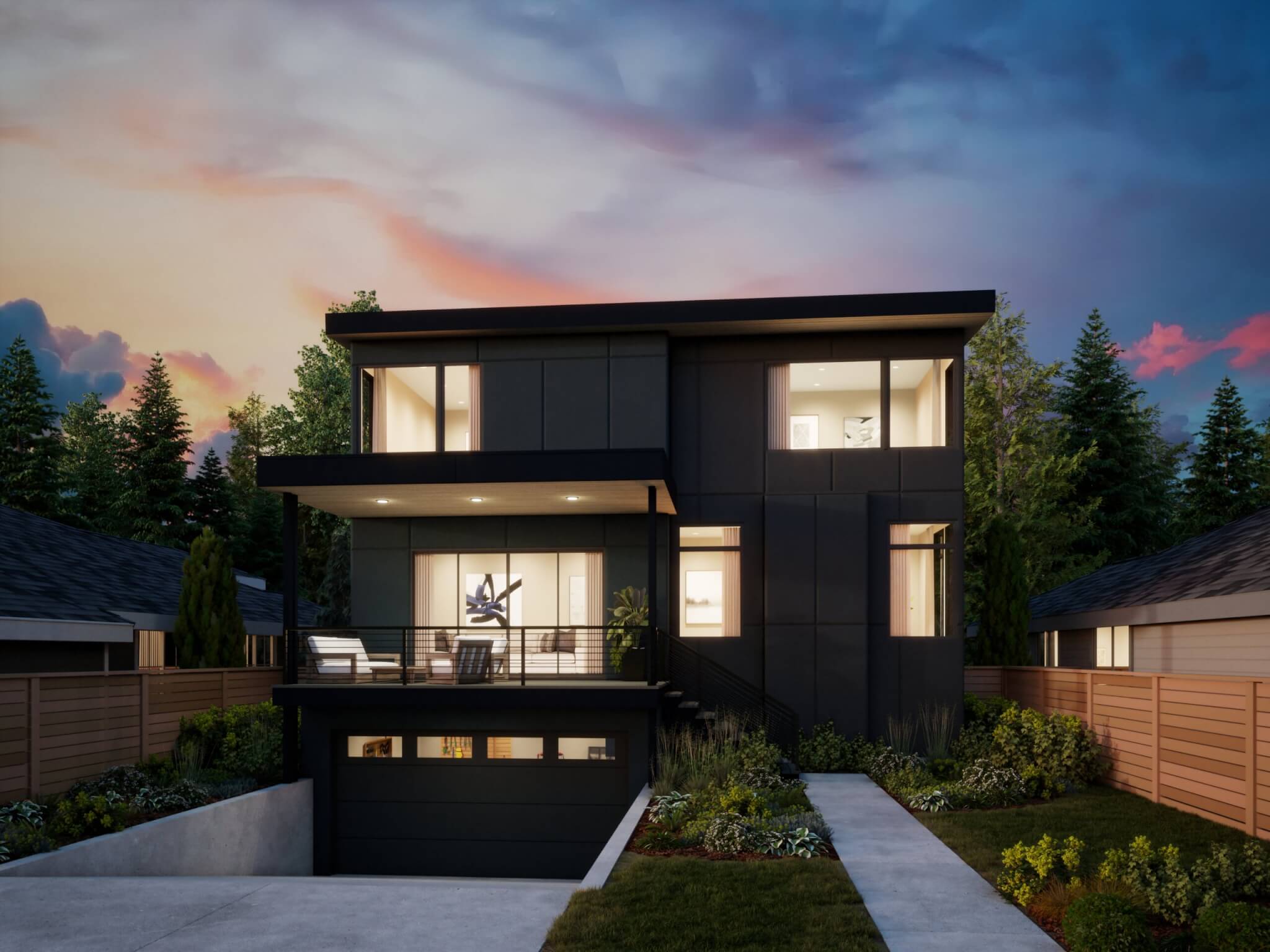 Thomas James Homes Pacific Northwest Olympia floorplan with a Contemporary exterior style