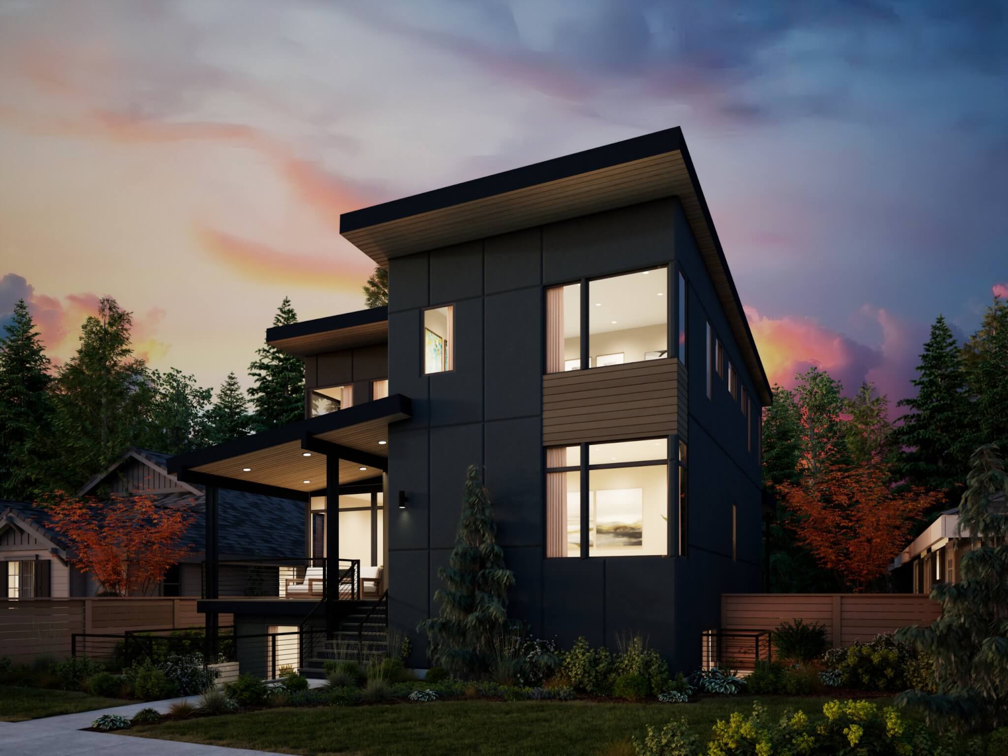 Thomas James Homes Pacific Northwest Olympia floorplan with a Contemporary exterior style