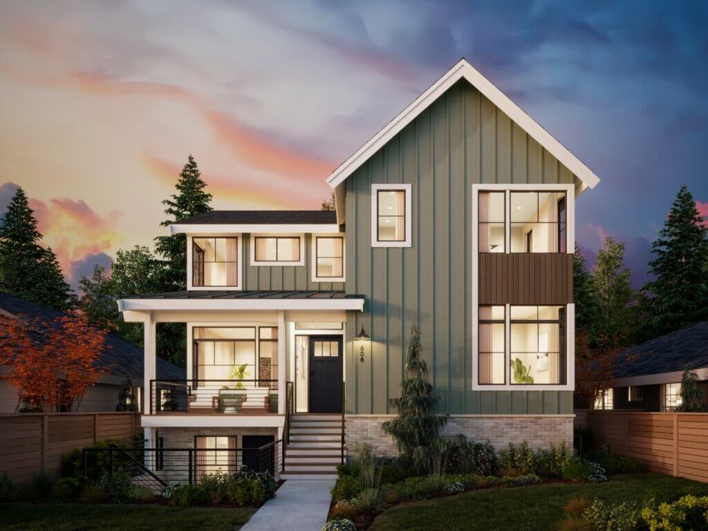 Thomas James Homes Pacific Northwest Olympia floorplan with a Farmhouse exterior style