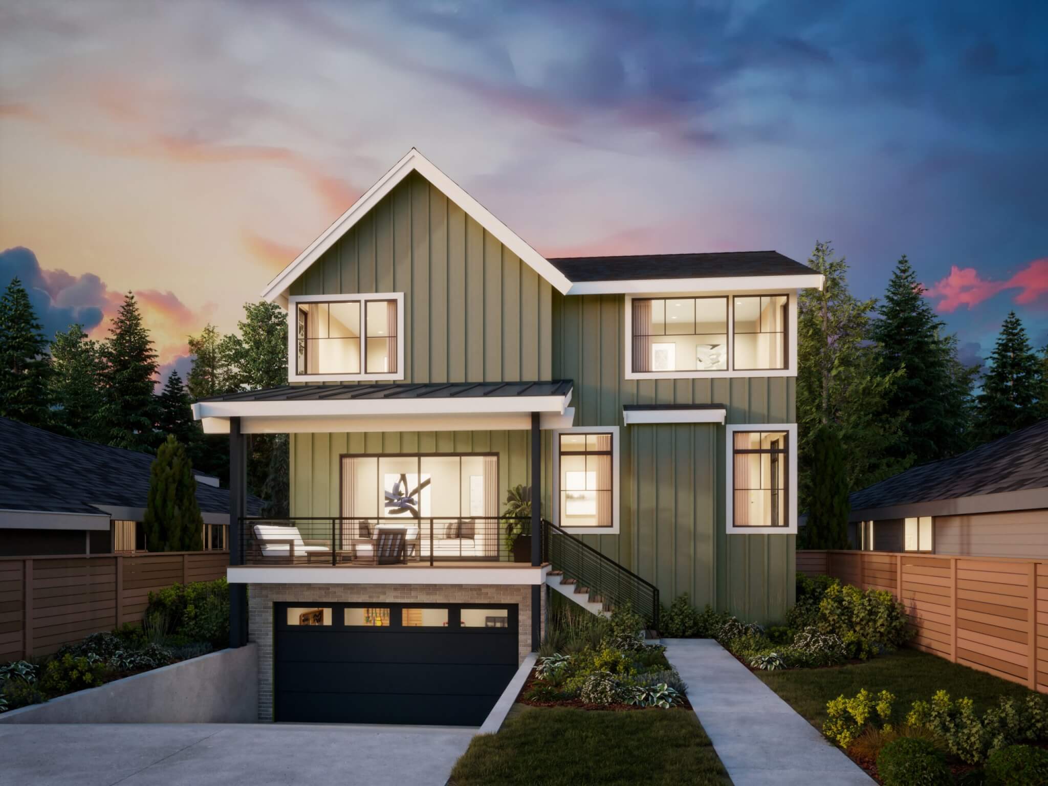 Thomas James Homes Pacific Northwest Olympia floorplan with a Farmhouse exterior style