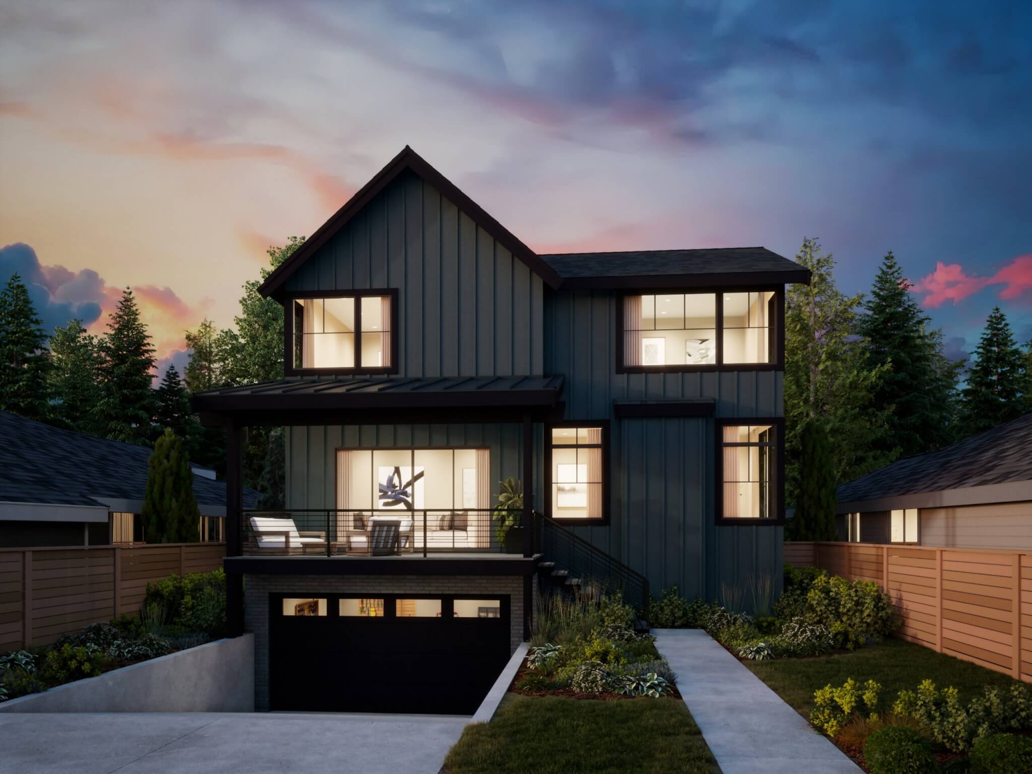 Thomas James Homes Pacific Northwest Olympia floorplan with a Farmhouse exterior style