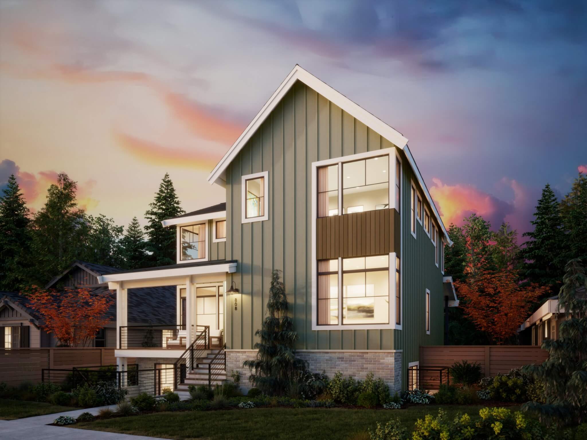 Thomas James Homes Pacific Northwest Olympia floorplan with a Farmhouse exterior style