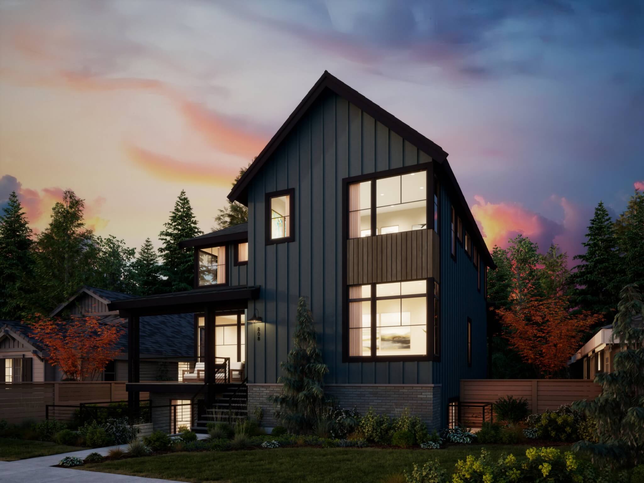Thomas James Homes Pacific Northwest Olympia floorplan with a Farmhouse exterior style